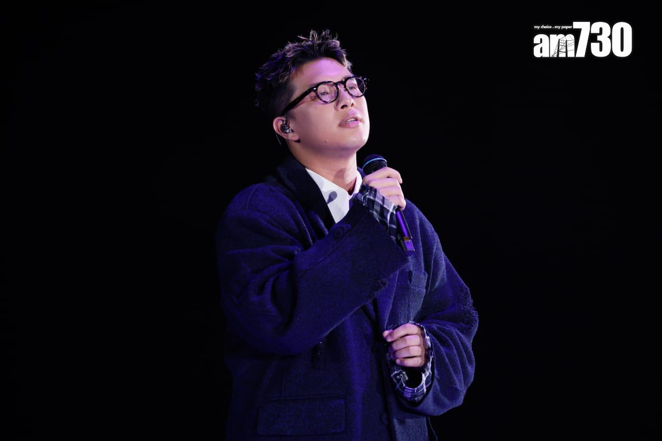 Ian介紹嘉賓吳林峰出場。 (蘇文傑攝)