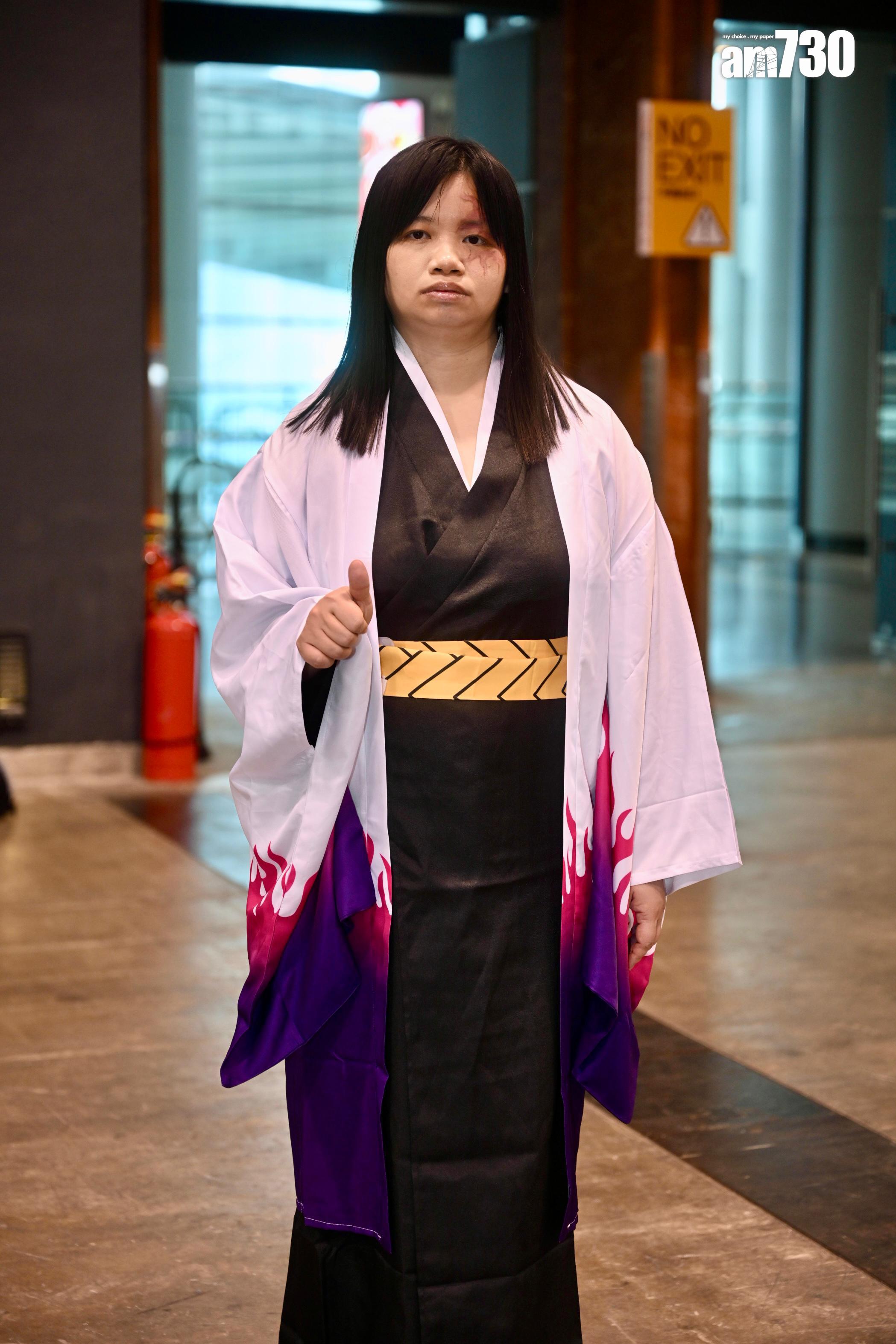 薛影儀cosplay爛面產屋敷登場。 (娛樂組攝)