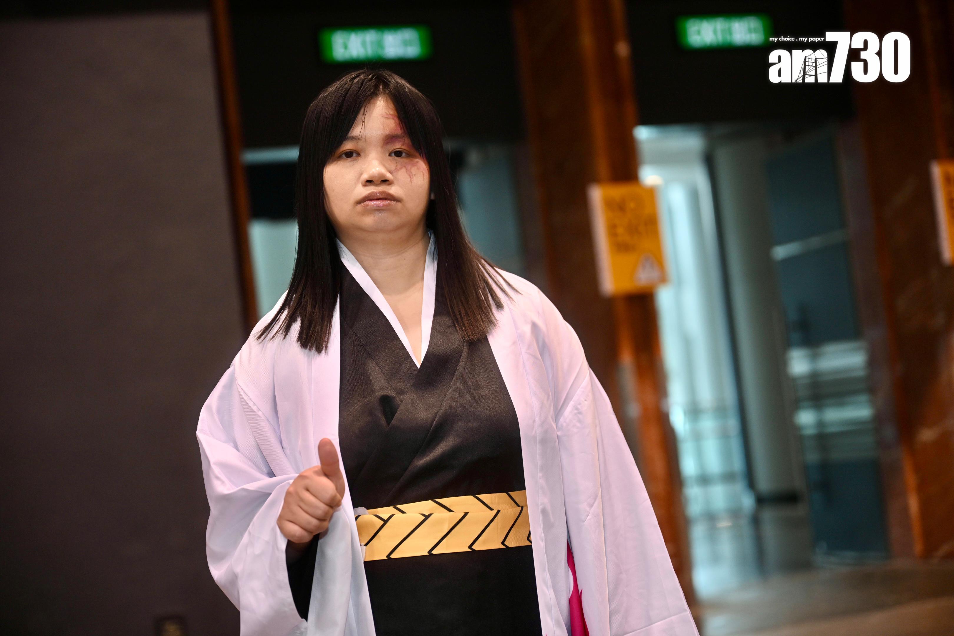 薛影儀cosplay爛面產屋敷登場。 (娛樂組攝)