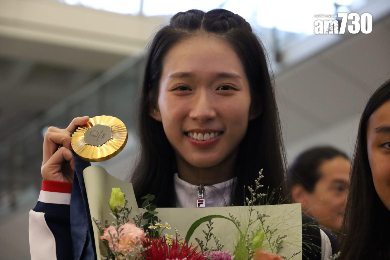 江旻憓冀利用獎金成立慈善基金助更多兒童參與劍擊。(鍾式明攝)