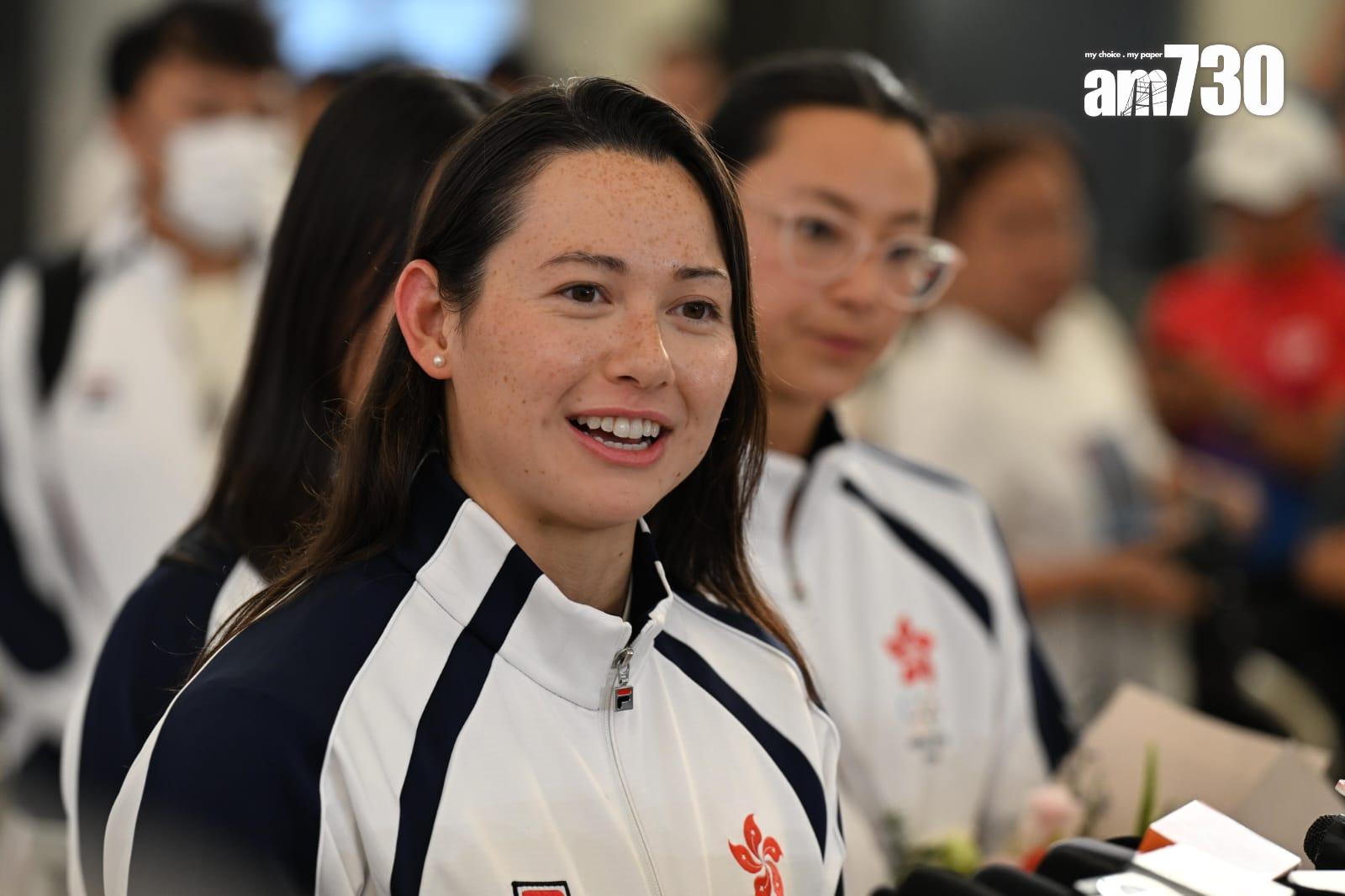 何詩蓓稱只想享受今屆奧運,好好發揮水準。(陳奕釗攝)