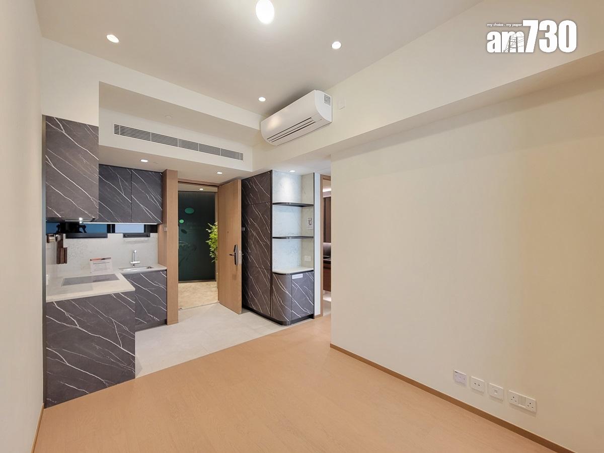 朗賢峯IIA期示範單位|482呎兩房融合Japandi理念 睡房改作半開放式書房|多圖有片