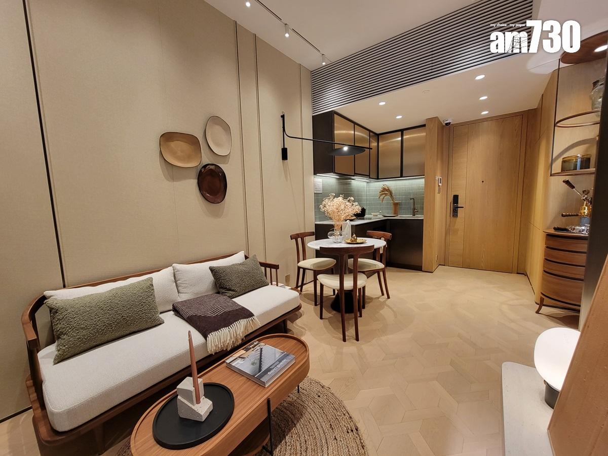 朗賢峯IIA期示範單位|482呎兩房融合Japandi理念 睡房改作半開放式書房|多圖有片