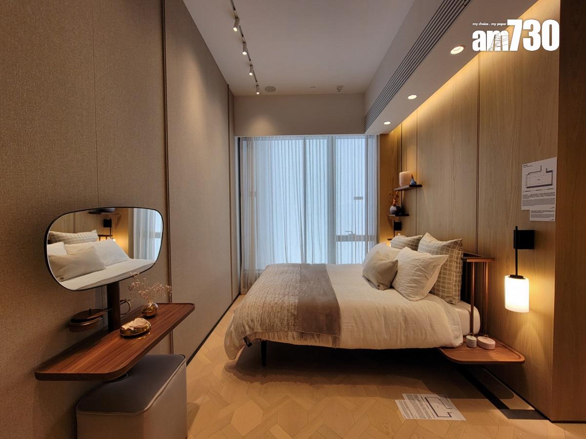 朗賢峯IIA期示範單位|482呎兩房融合Japandi理念 睡房改作半開放式書房|多圖有片