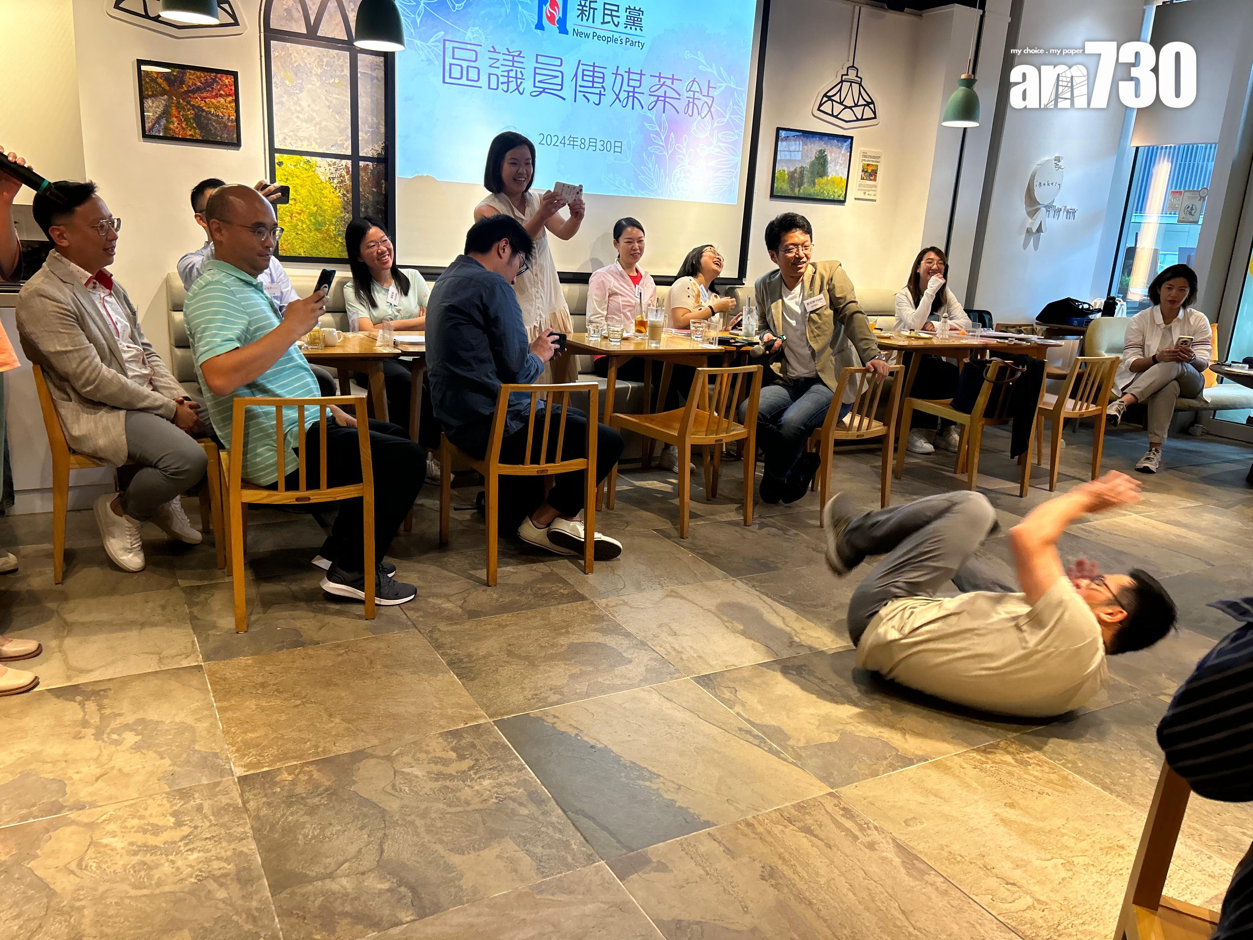 新民黨區議員傳媒茶聚 甘文鋒(陳芷晴攝)