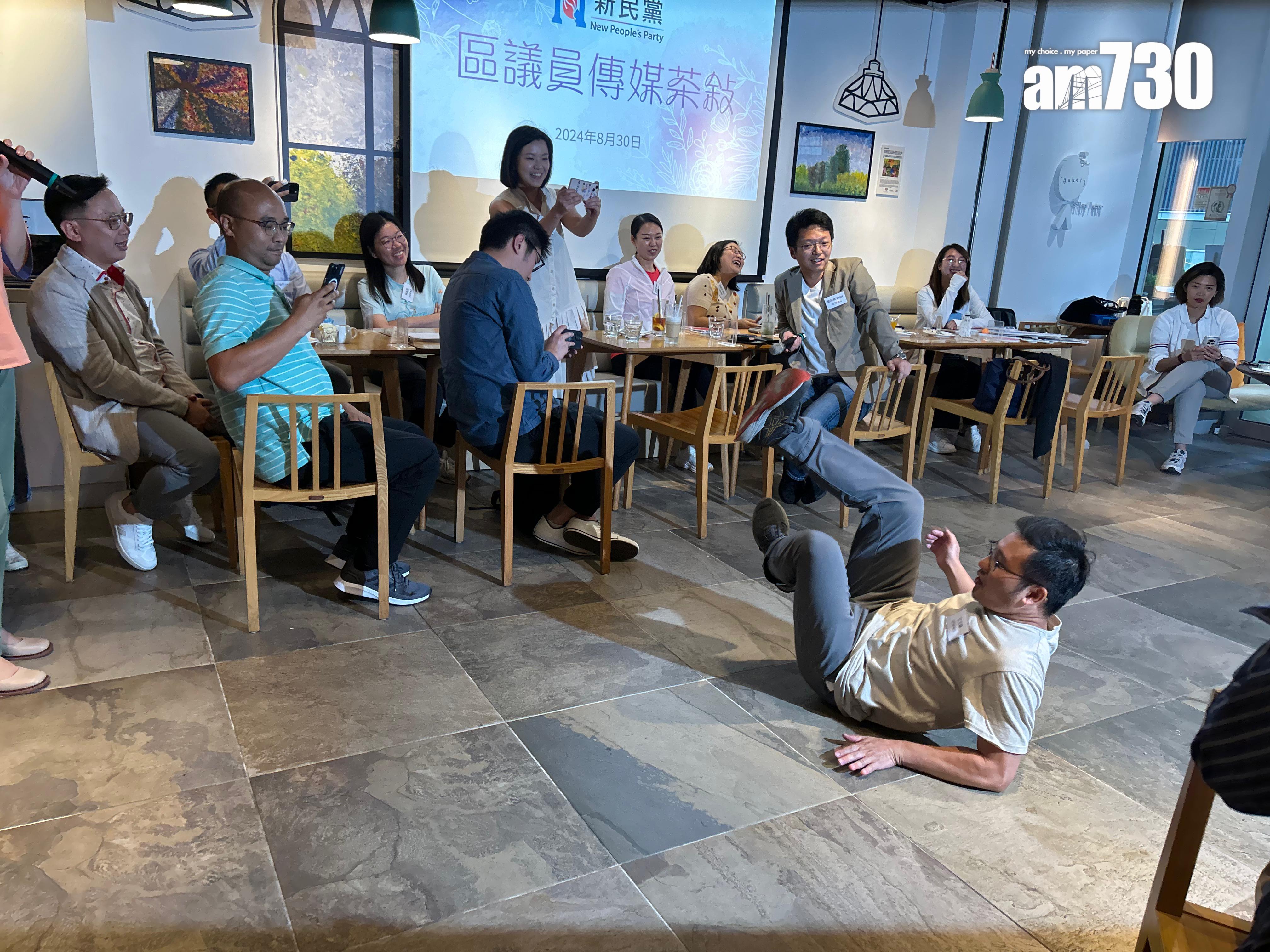新民黨區議員傳媒茶聚 甘文鋒(陳芷晴攝)