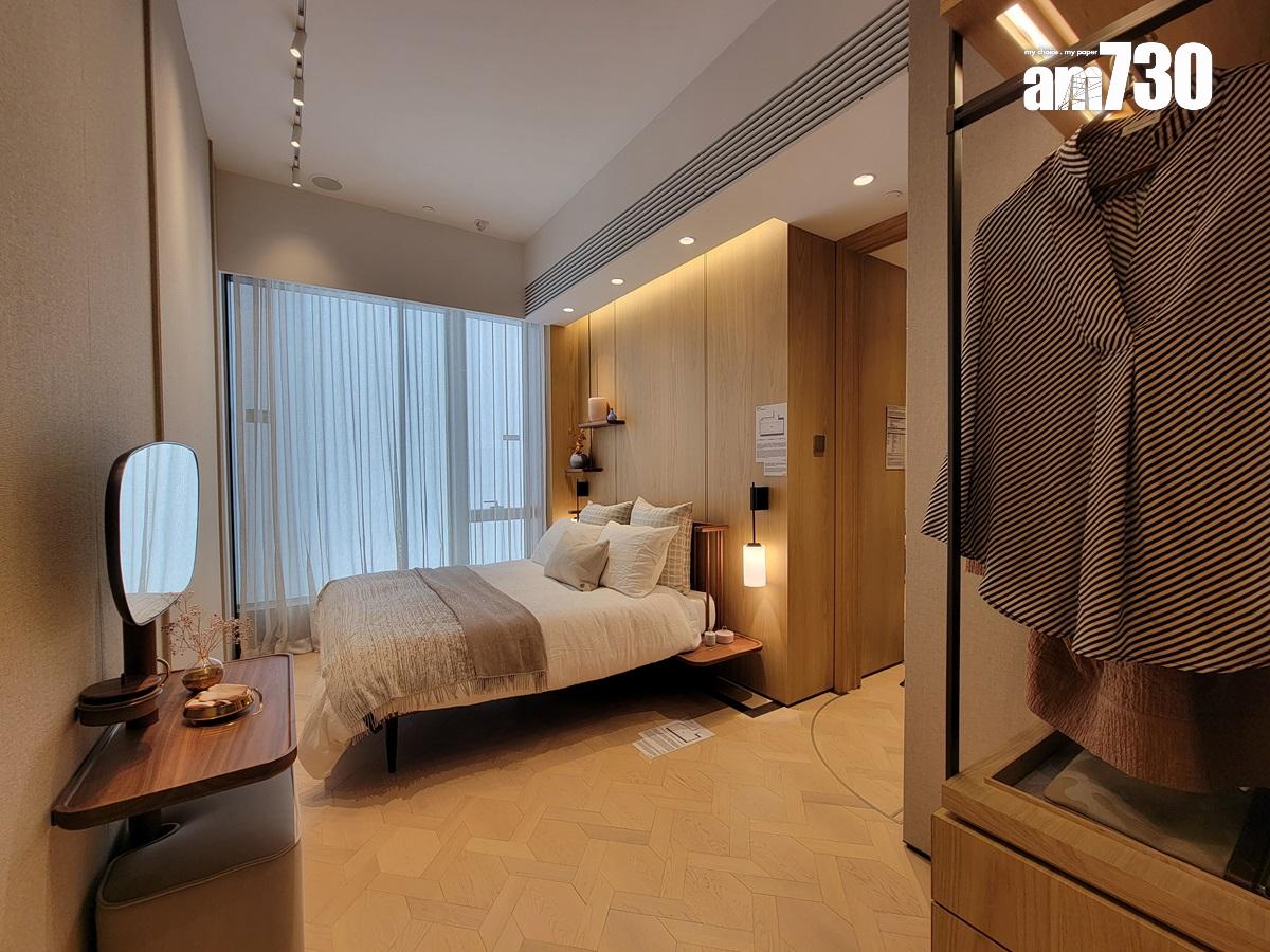 朗賢峯IIA期示範單位|482呎兩房融合Japandi理念 睡房改作半開放式書房|多圖有片