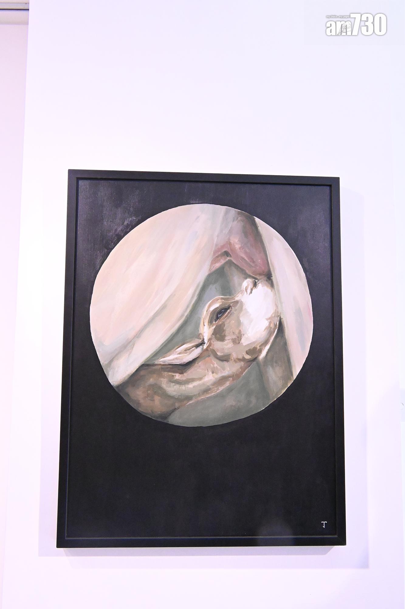 這幅畫是丁子朗最早期的作品。(娛樂組攝)