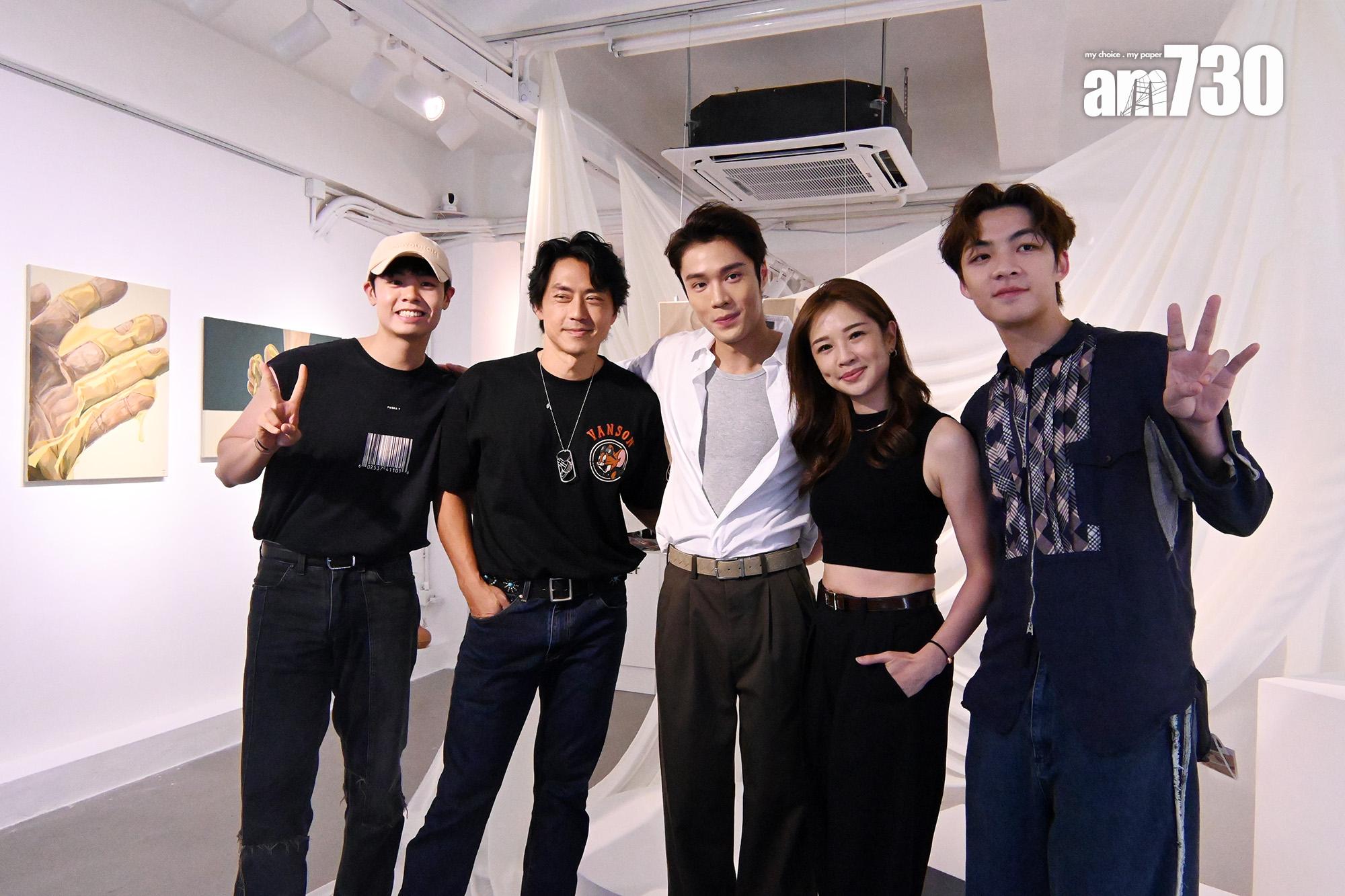 (左起)冼靖峰、森美、丁子朗、麥美恩及余宗遙。(娛樂組攝)