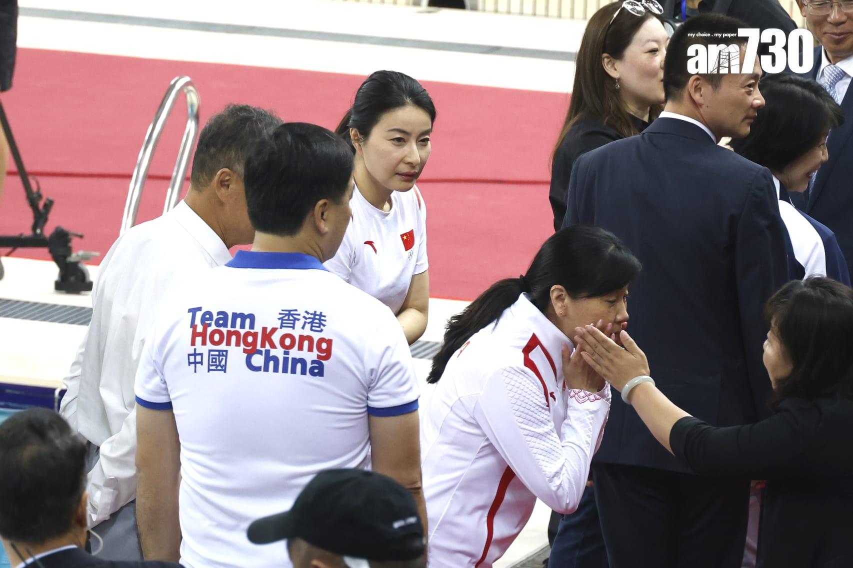 「跳水皇后」郭晶晶亦在現場。(林俊源攝)