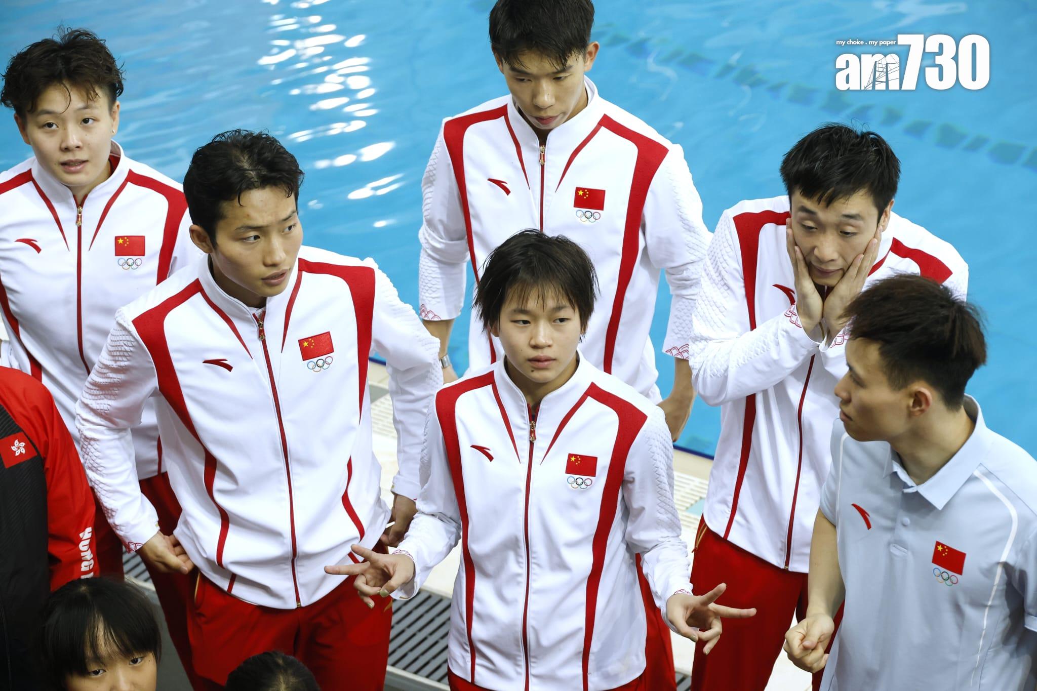 全紅嬋向傳媒展現V手勢。(林俊源攝)