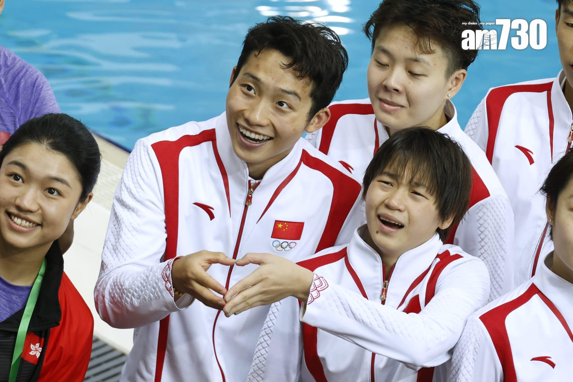 全紅嬋大玩鬼馬表情。(林俊源攝)