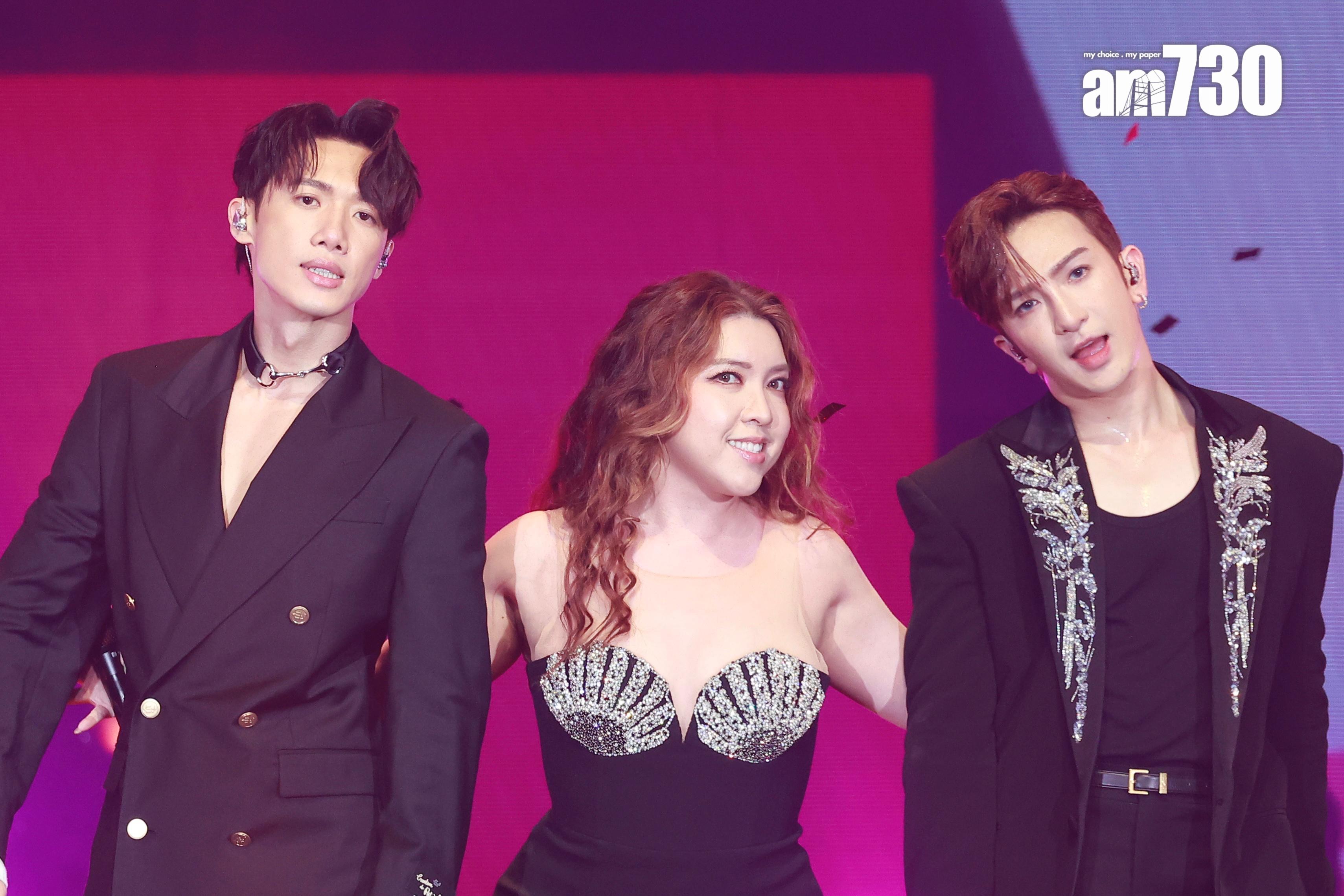 Stanley與Anson Lo跟Serrini火辣合唱《Speak Love》。(娛樂組攝)