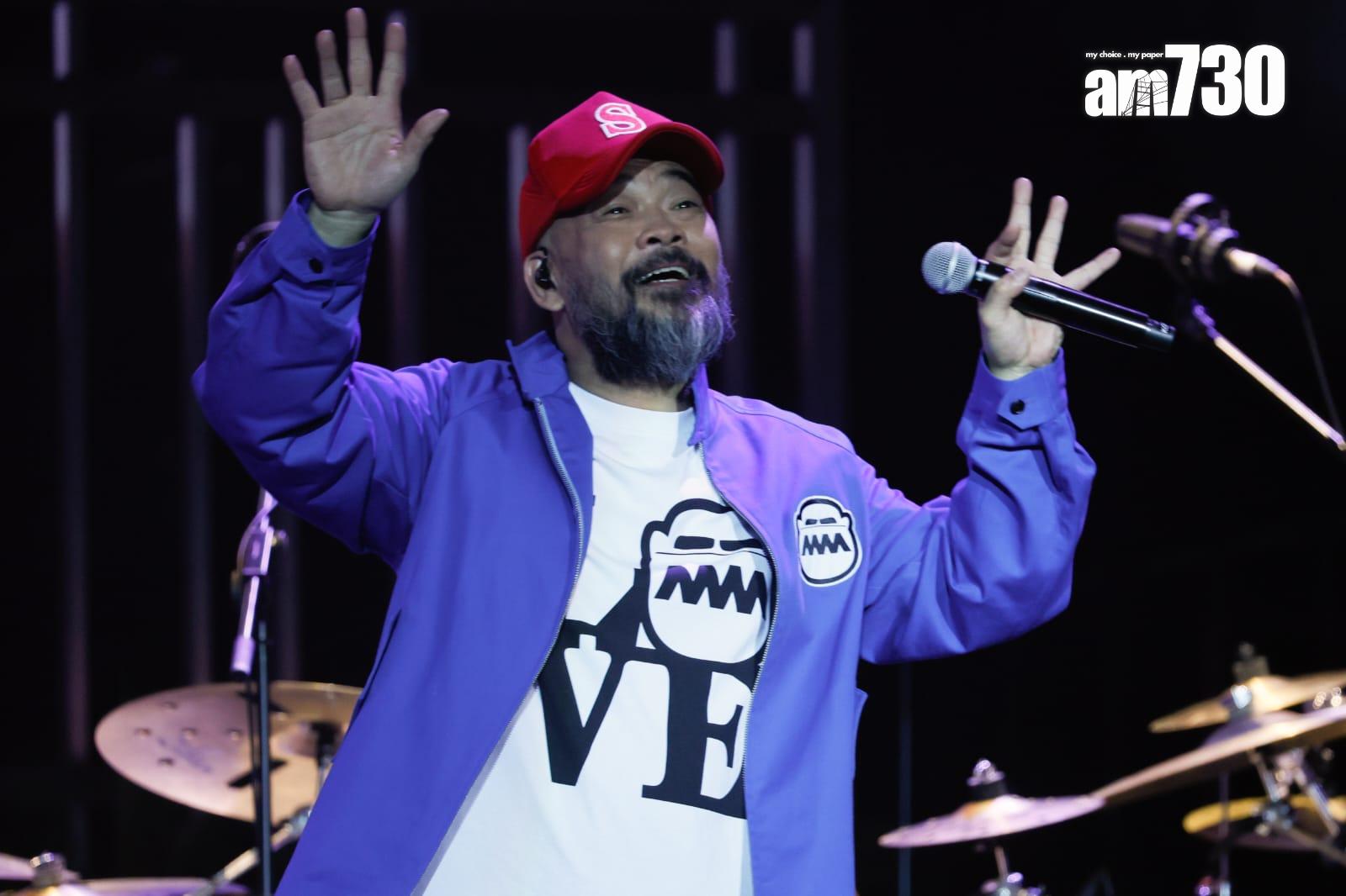 林海峰X葛民輝《軟硬廣播道3號FANS殺人事件》拉闊音樂會。(蘇文傑攝)