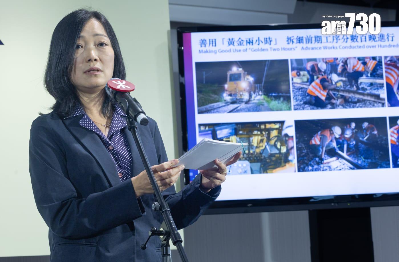 港鐵講解當日安排。(蘇文傑攝)