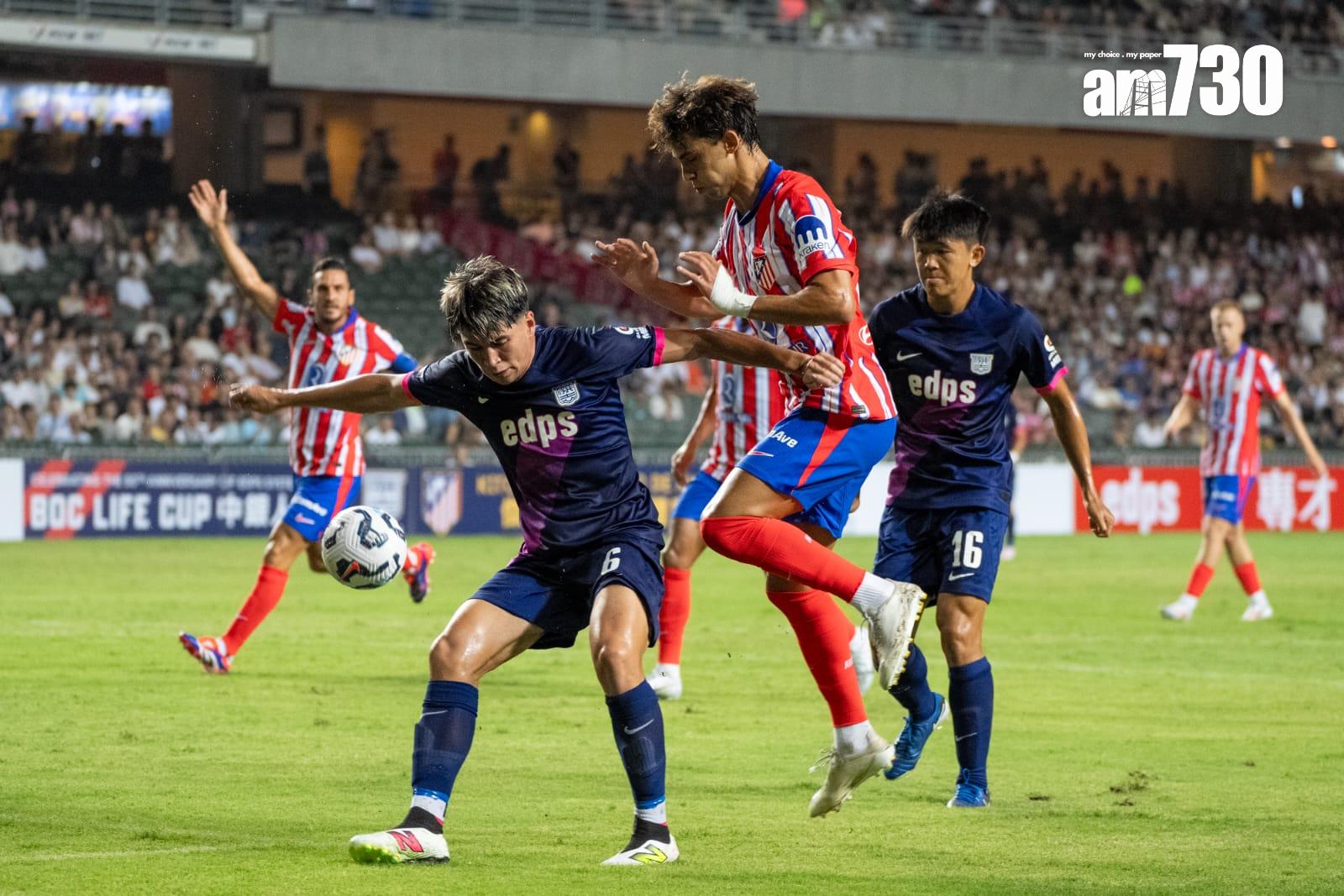 「中銀人壽盃」傑志 對 馬德里體育會。(林靄怡攝)