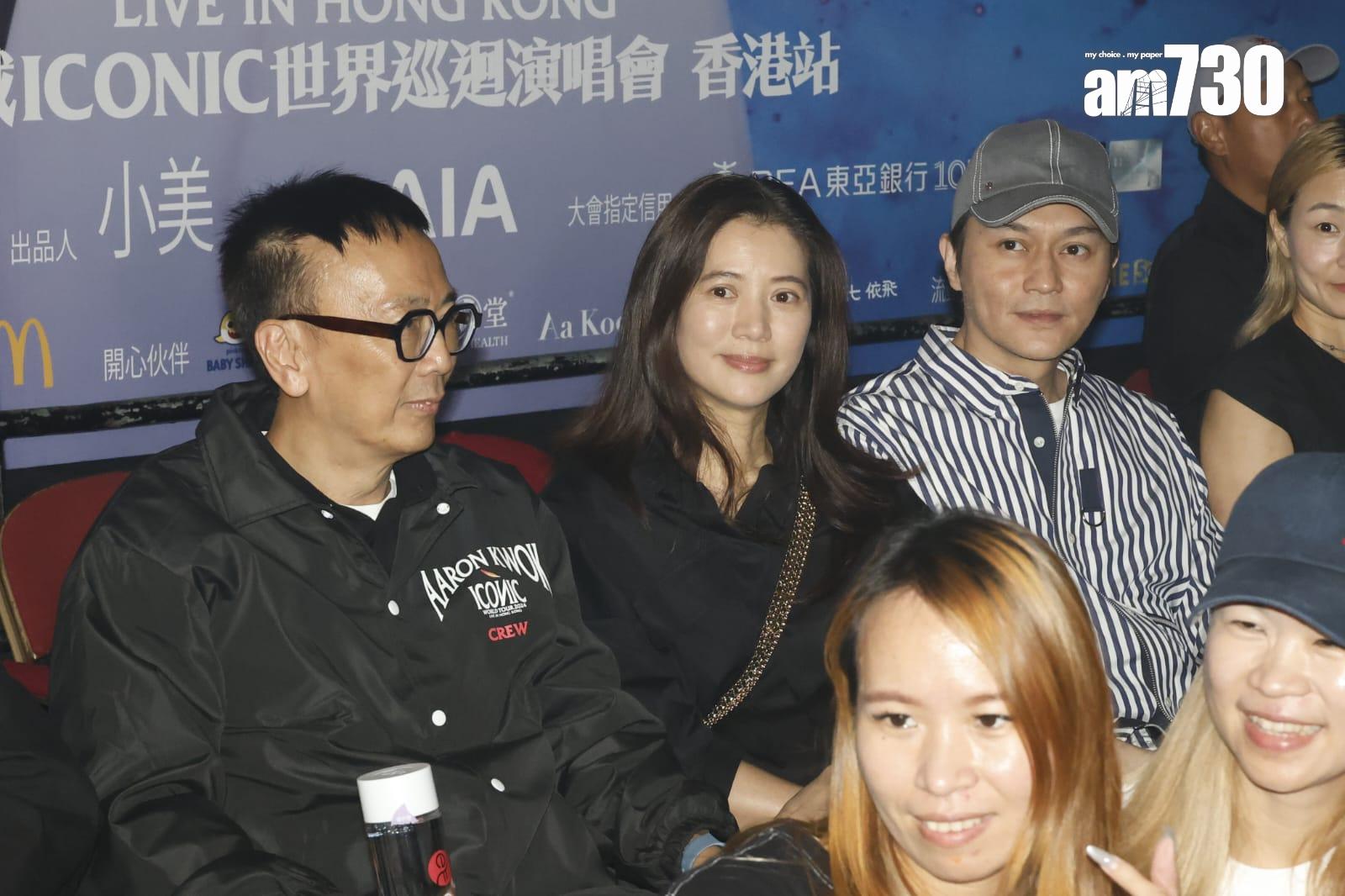 郭富城開紅館演唱會,鄭丹瑞、袁詠儀和張智霖入場支持。(林俊源攝)