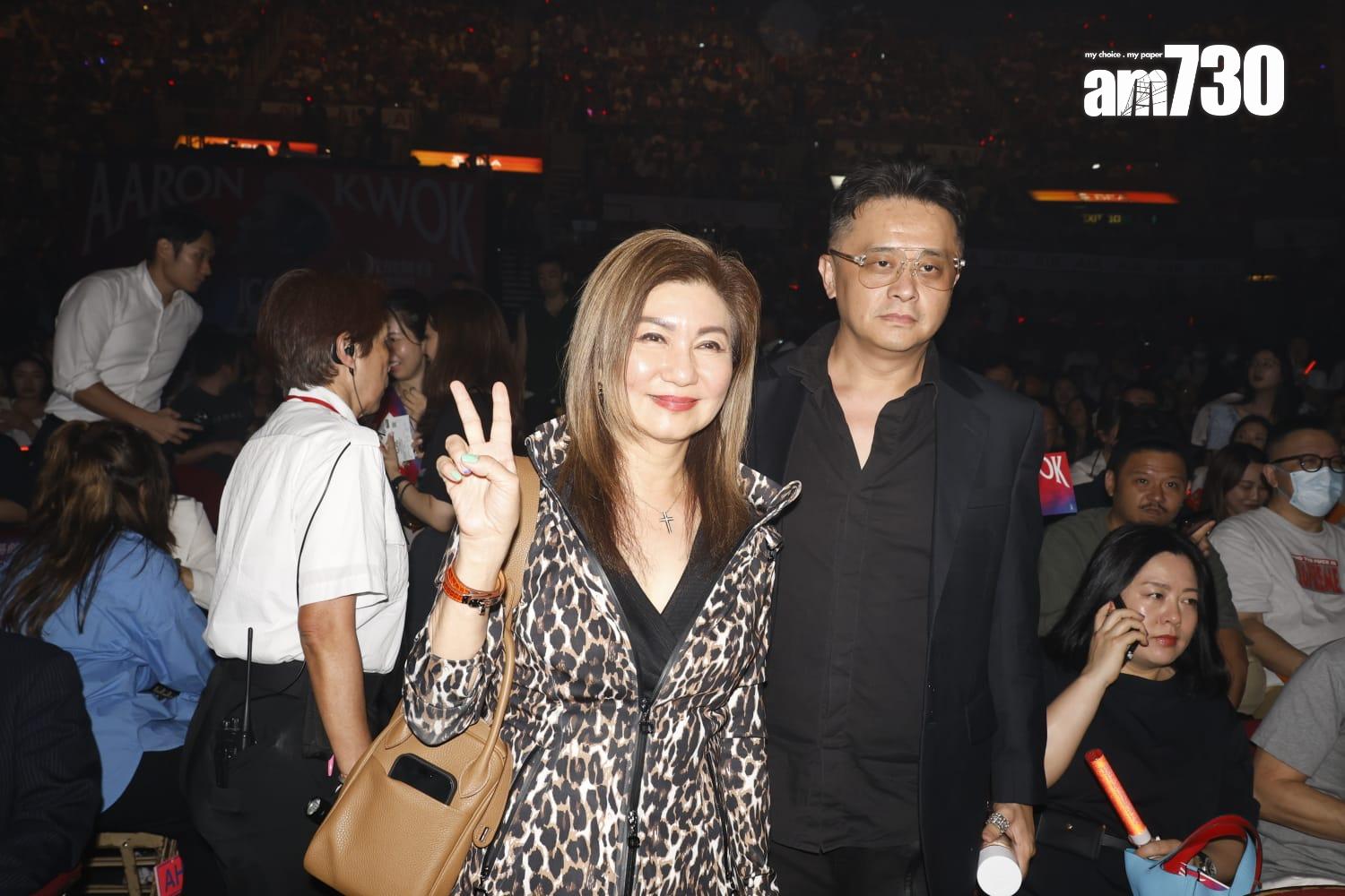 郭富城開紅館演唱會,樂易玲夫婦入場支持。(林俊源攝)