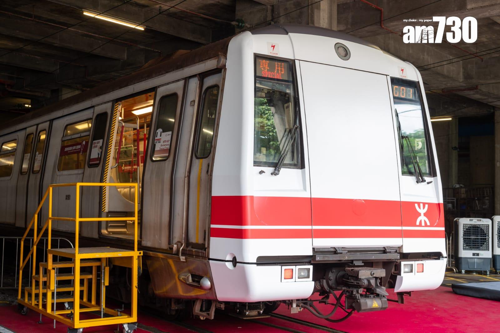 車頭換上標誌性的紅白色設計。(陳奕釗攝)