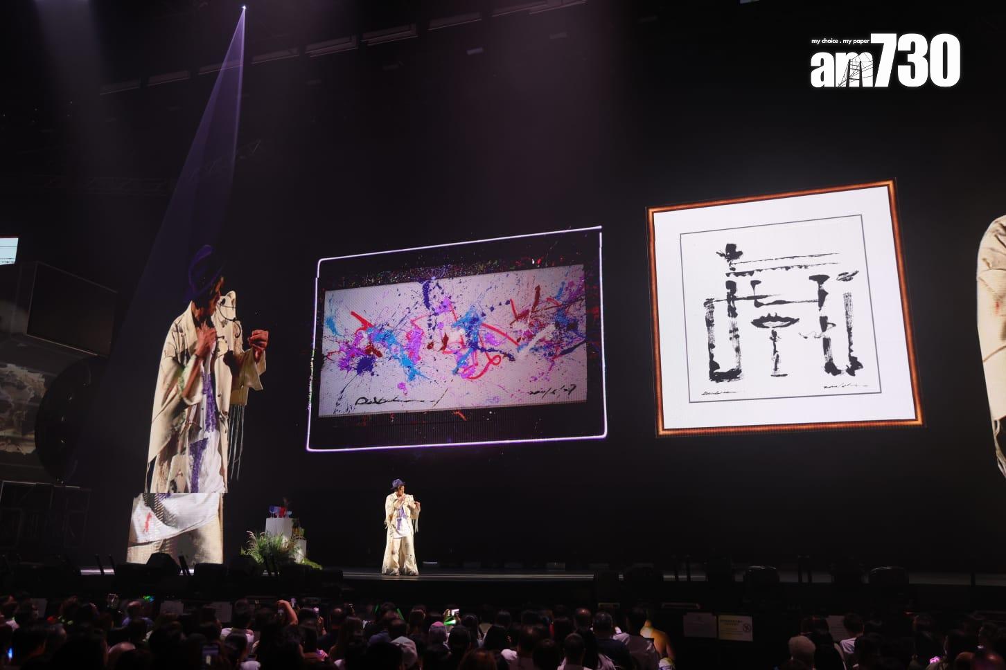 郭富城有意辧展覽,展示所有為演唱會畫的畫作。(吳康琦攝)