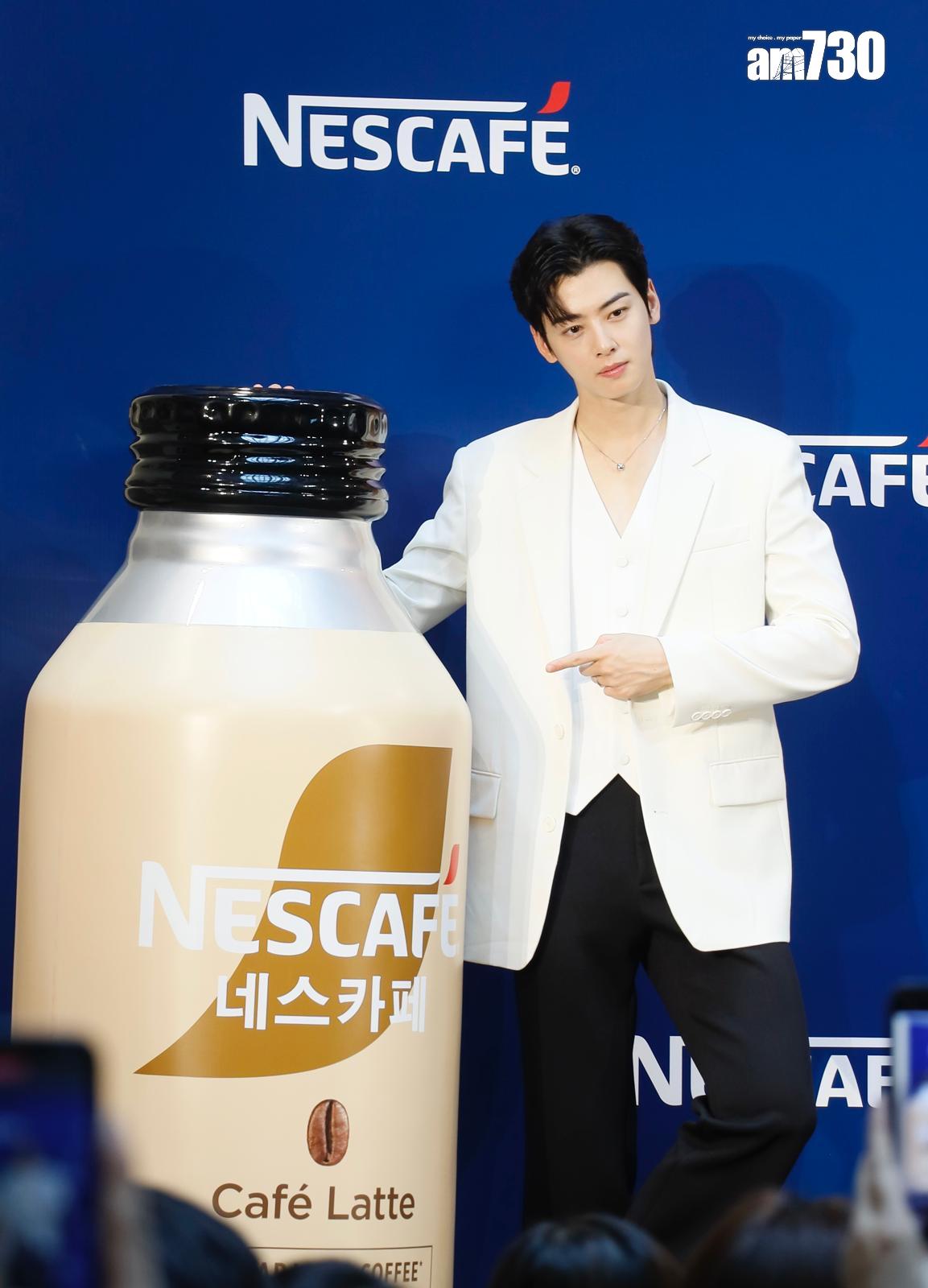 車銀優以咖啡品牌大使身份來港出席活動,Do姐擔任司儀。(娛樂組攝)