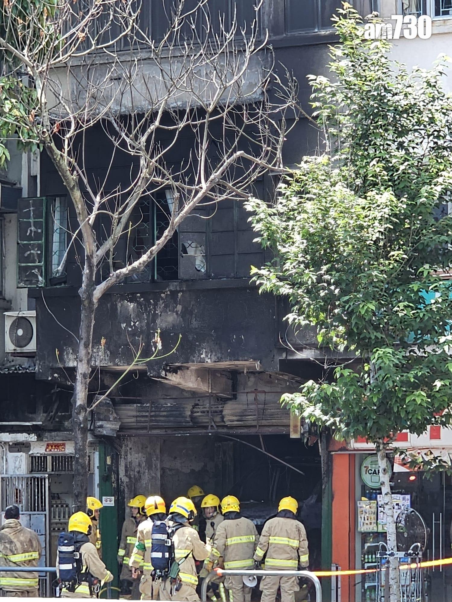 香港仔大道一間地下車房發生火警。(am730記者攝)