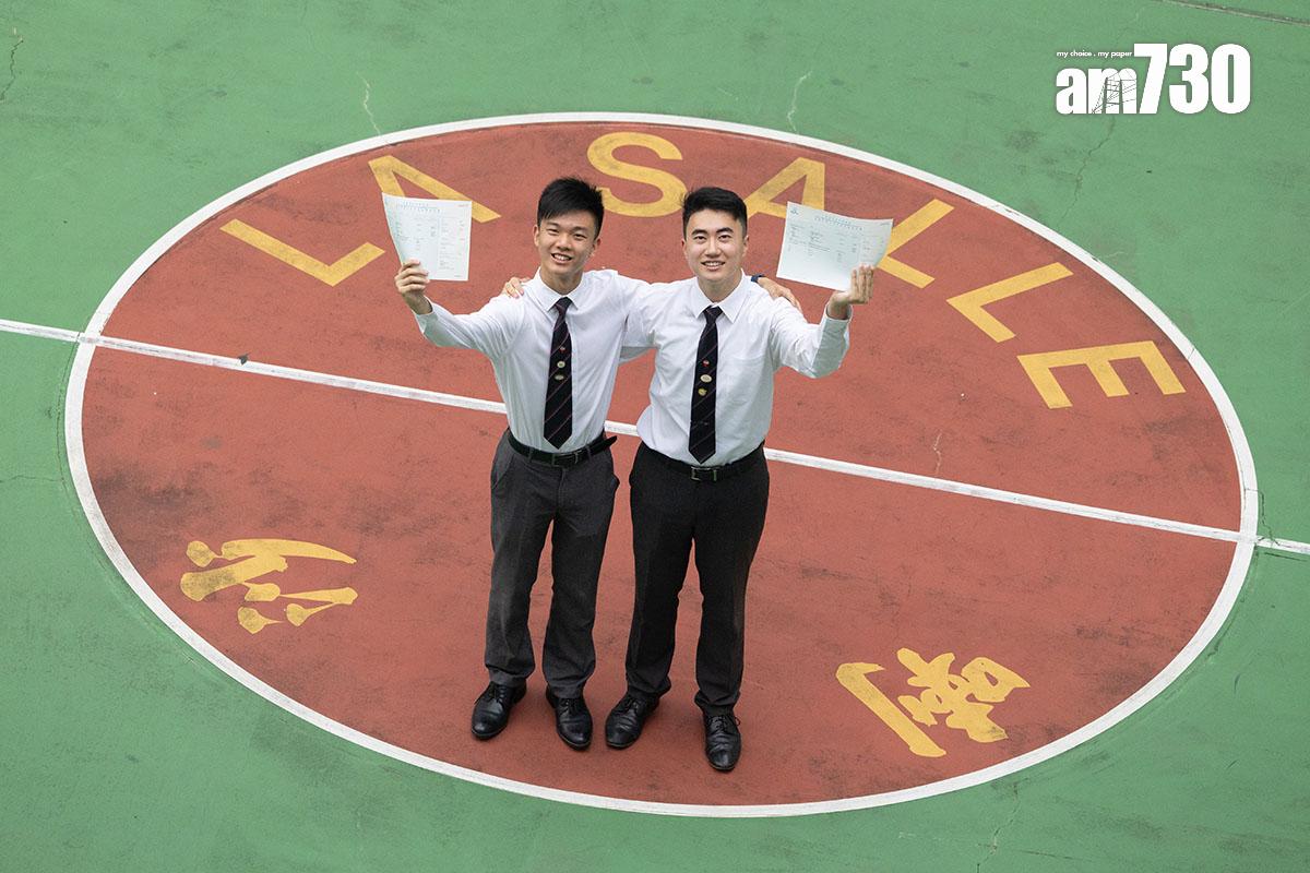 喇沙書院狀元陳澤鋒(右)早前透露選擇入讀中大醫科。(資料圖片/蘇文傑攝)