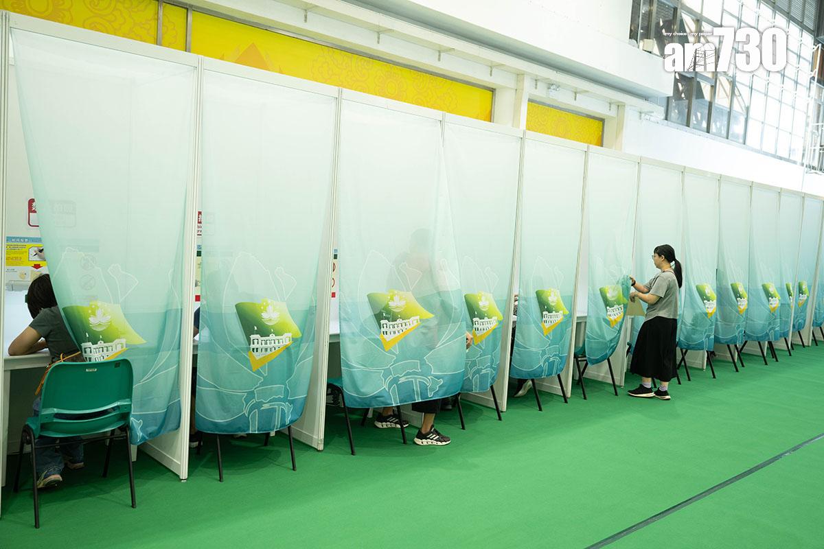 澳門舉行特首選委會委員選舉。(中通社)