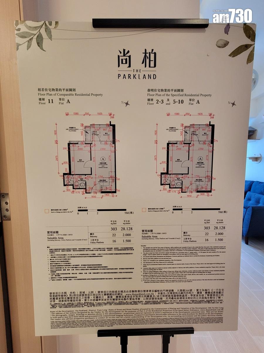 尚柏示範單位|三款一房同時睇!面積284至303呎(多圖有片)|元朗新盤