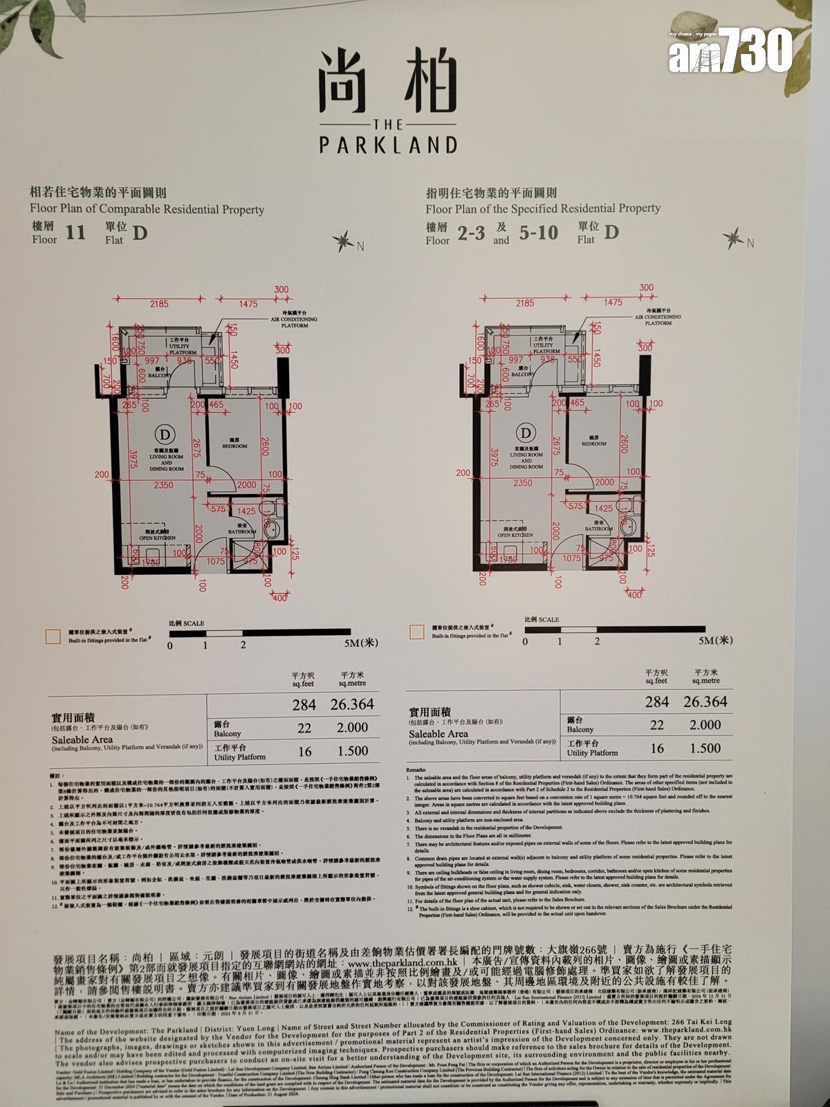尚柏示範單位|三款一房同時睇!面積284至303呎(多圖有片)|元朗新盤