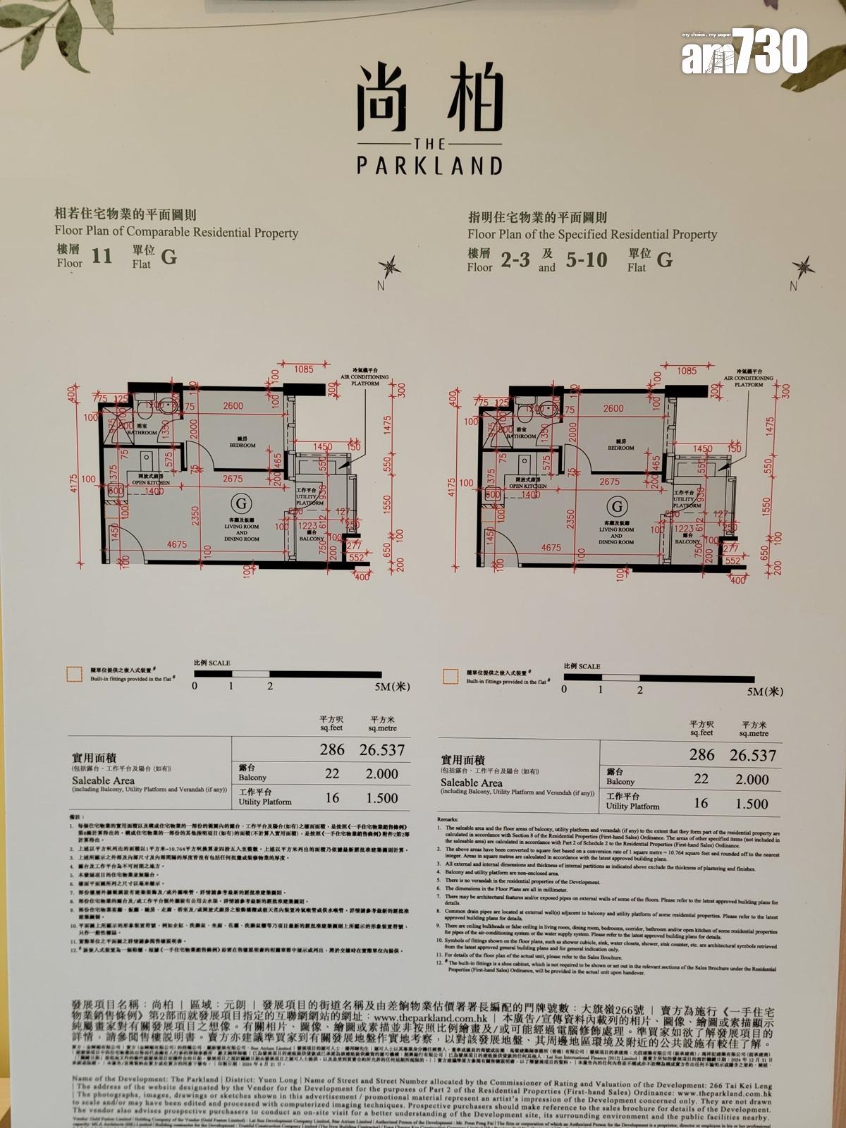 尚柏示範單位|三款一房同時睇!面積284至303呎(多圖有片)|元朗新盤