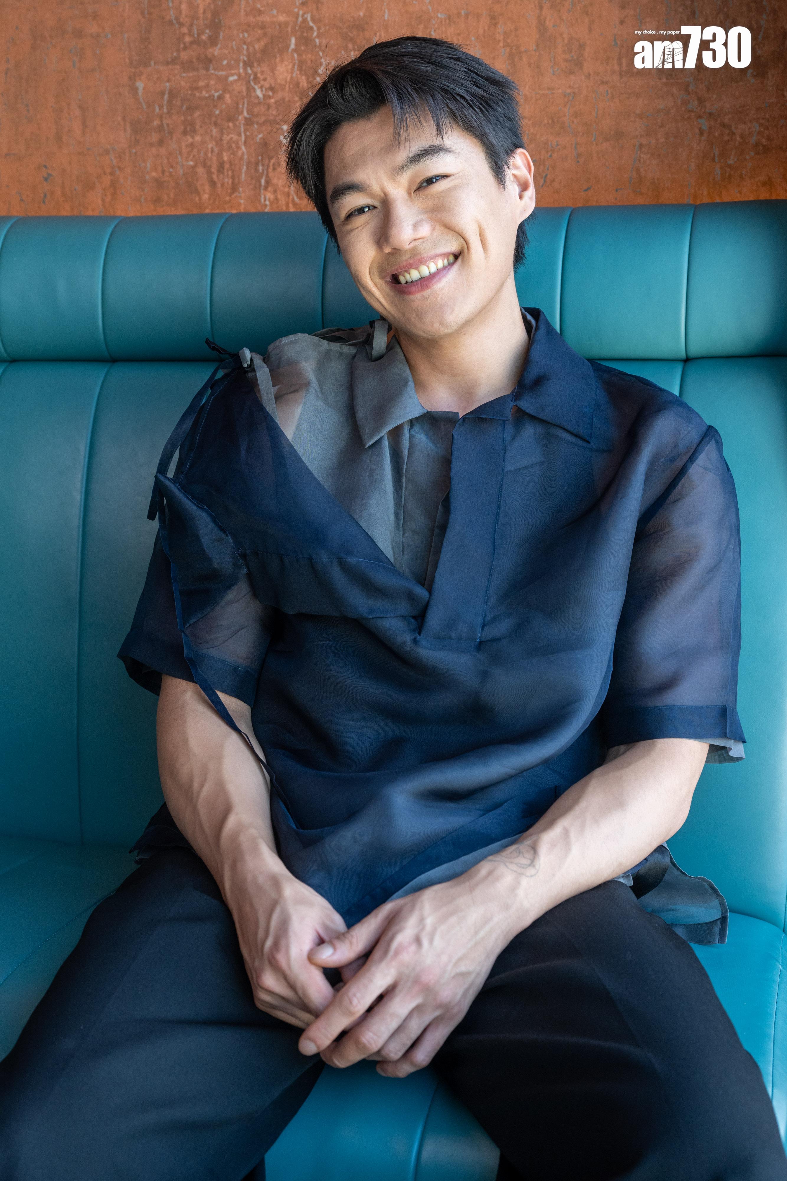 柯煒林拍《破浪男女》自嘲眼細，單靠雙眼演戲有難度。(陳奕釗攝)