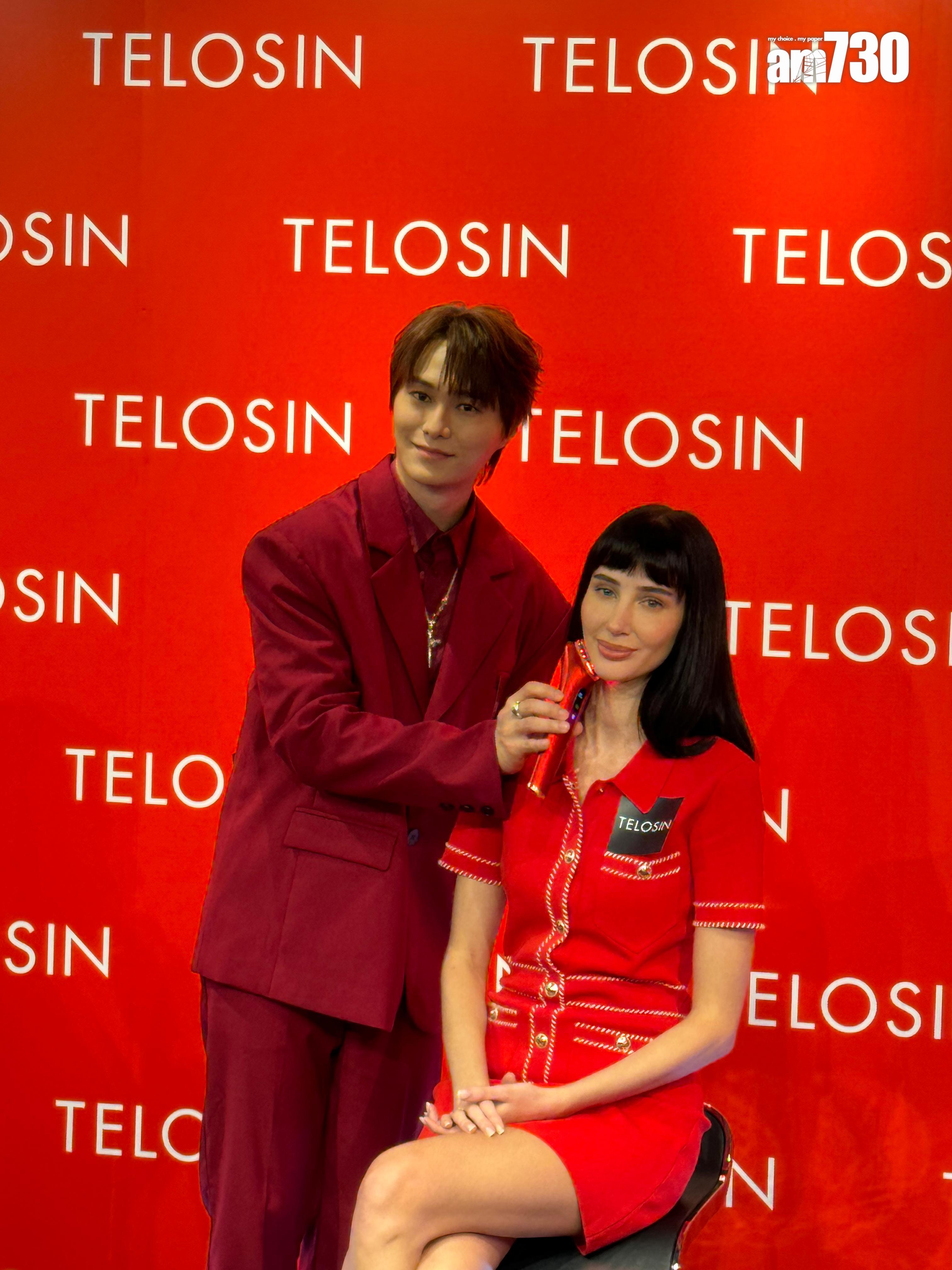 胡鴻鈞以美容儀代言人身份現身。 (娛樂組攝)