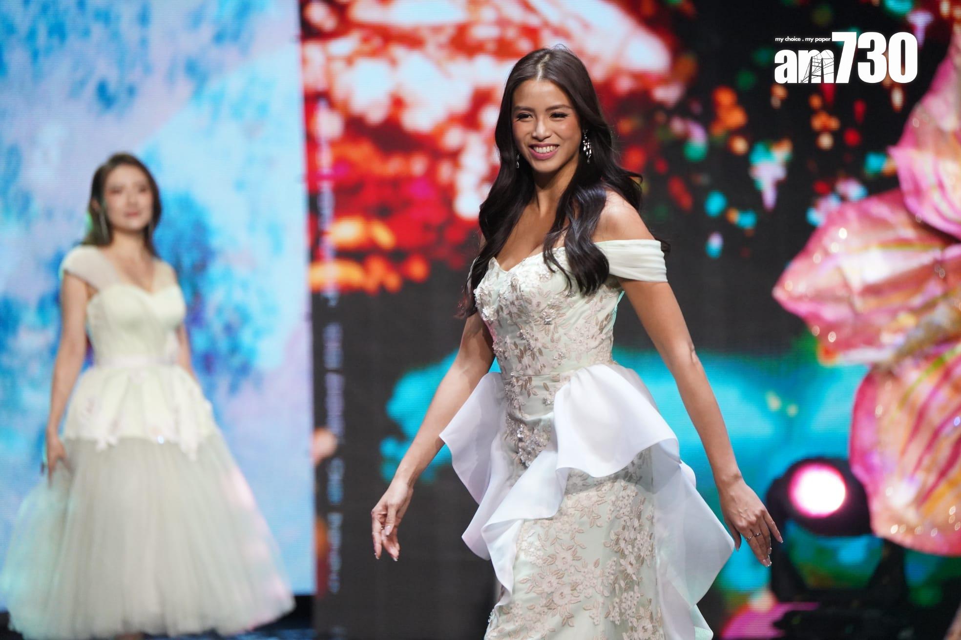 雷莊𠒇因為是昔日港姐冠軍,在舞台上的表現輕鬆自如。(吳康琦攝)