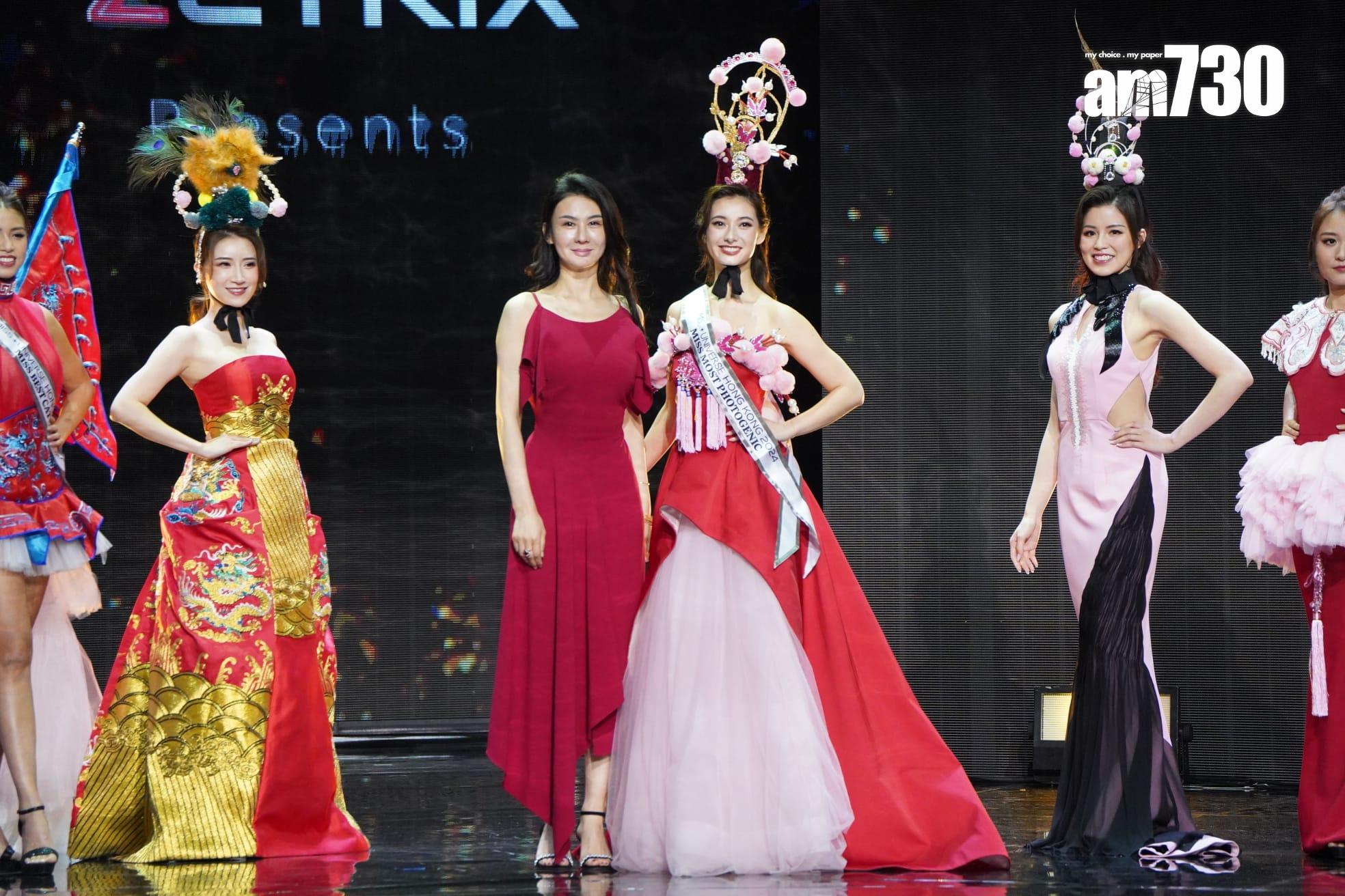 有落選佳麗稱大會安排服裝上,大熱門的服飾會好看些,但甄蕎(右一)並非大熱同樣靚衫。