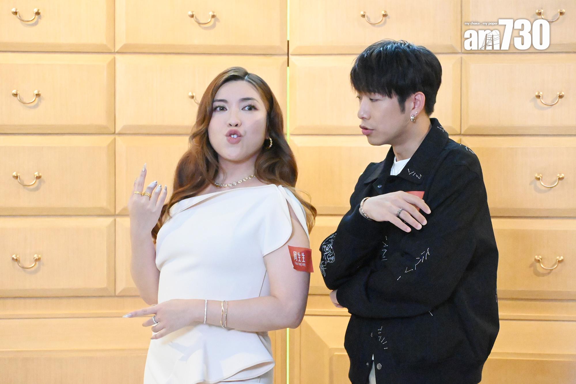 Serrini與洪嘉豪出席周生生活動。(娛樂組攝)