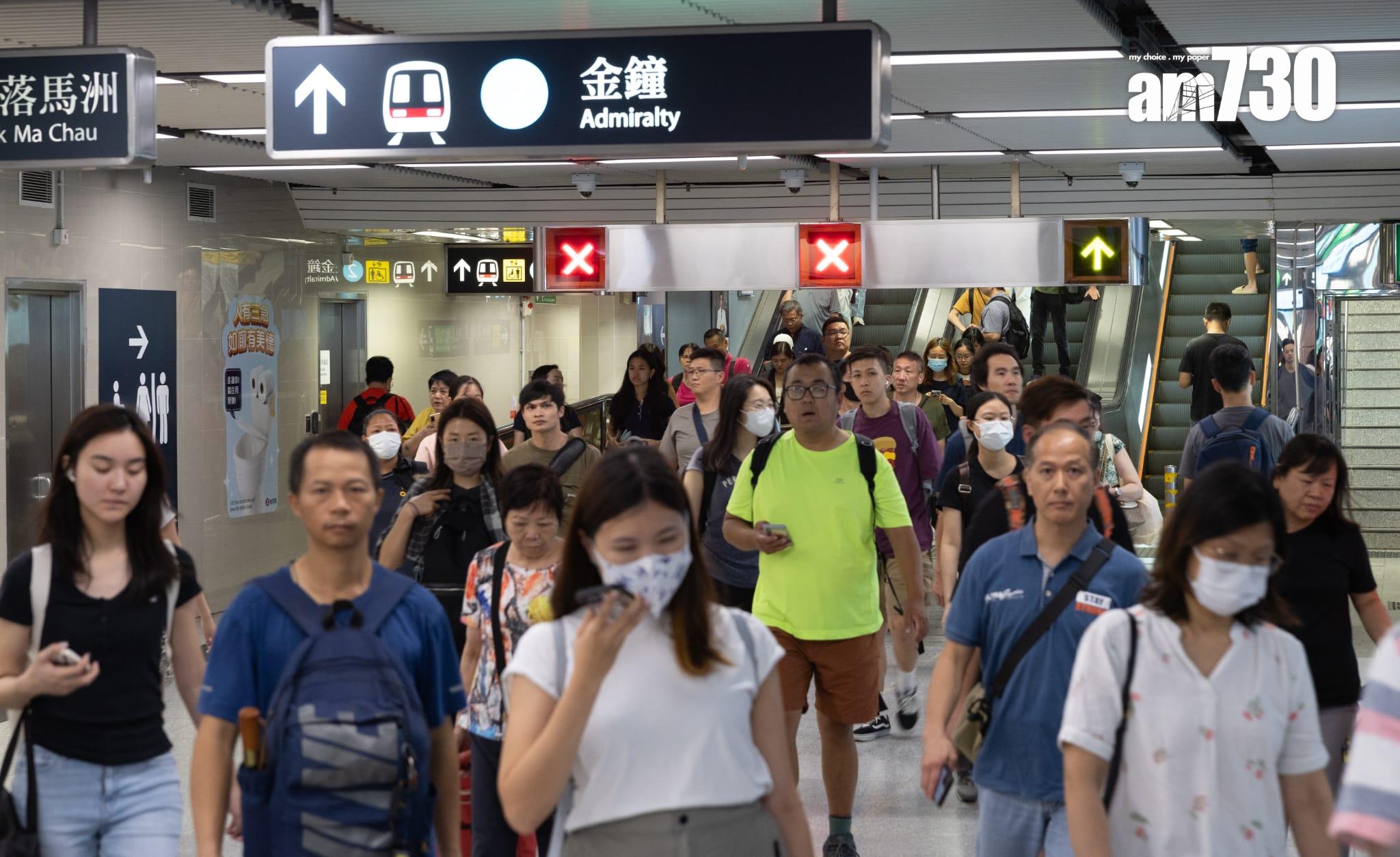 摩羯颱風中環、紅磡、九龍塘港鐵站、紅磡海底隧道打風情況。(蘇文傑攝)