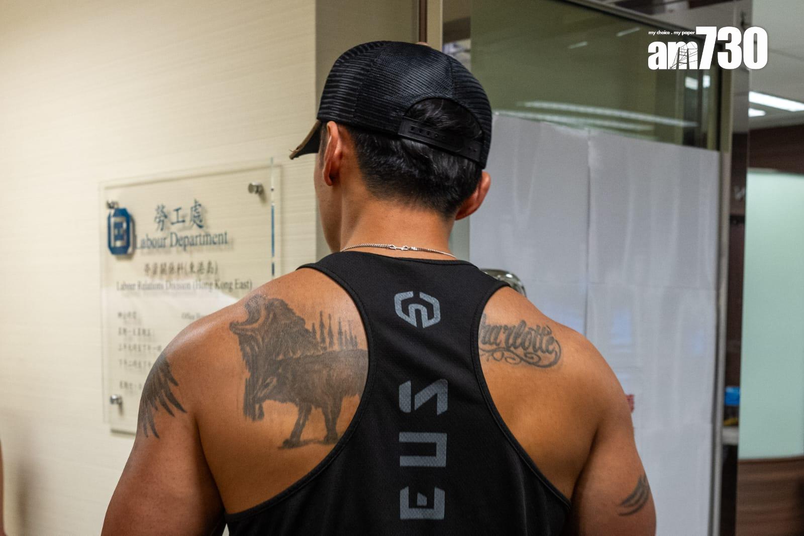 舒適堡結業|約30名職員到勞工處落案 教練斥公司本月初仍鼓勵員工推銷客人(陳奕釗攝)