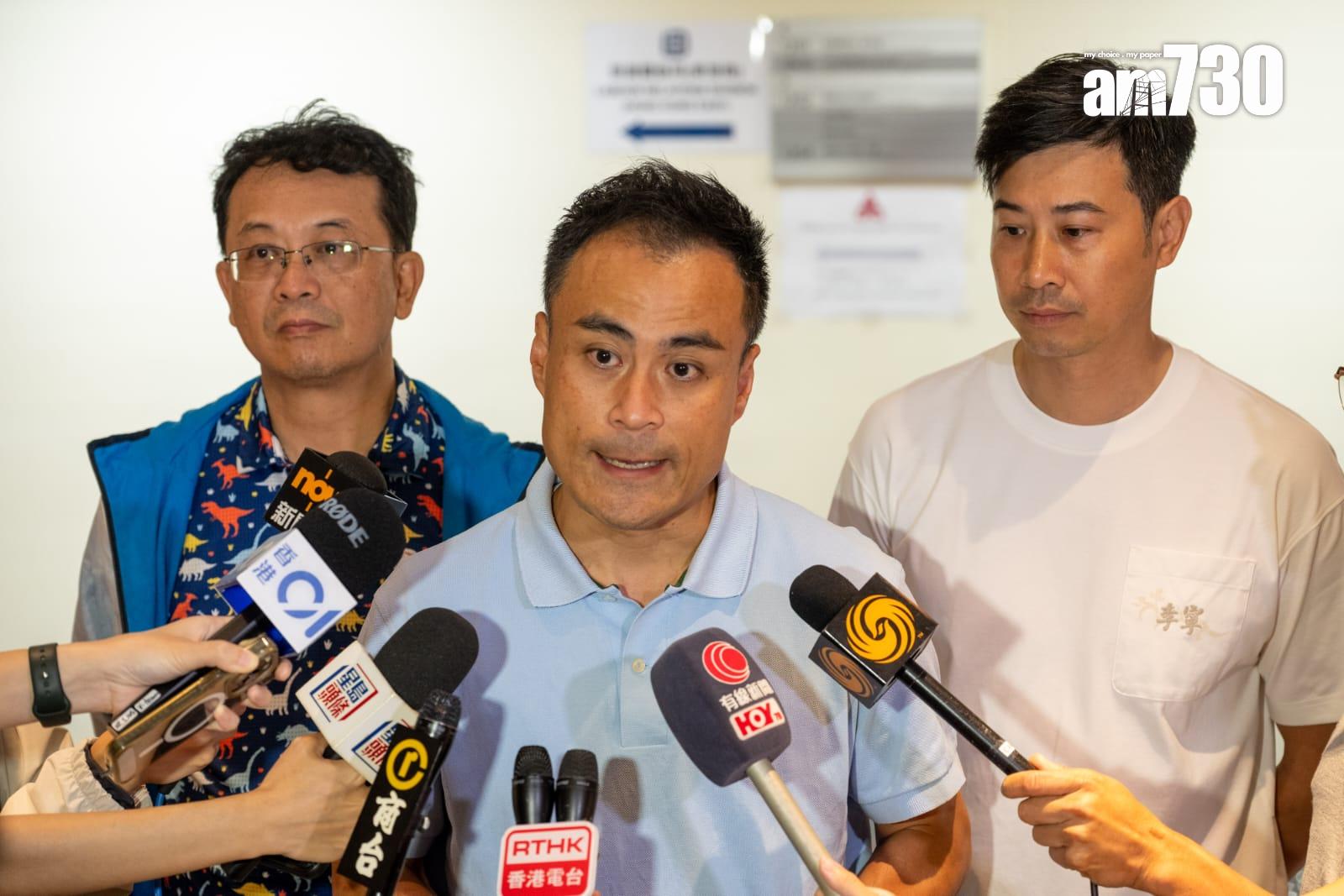 舒適堡結業|約30名職員到勞工處落案 教練斥公司本月初仍鼓勵員工推銷客人(陳奕釗攝)