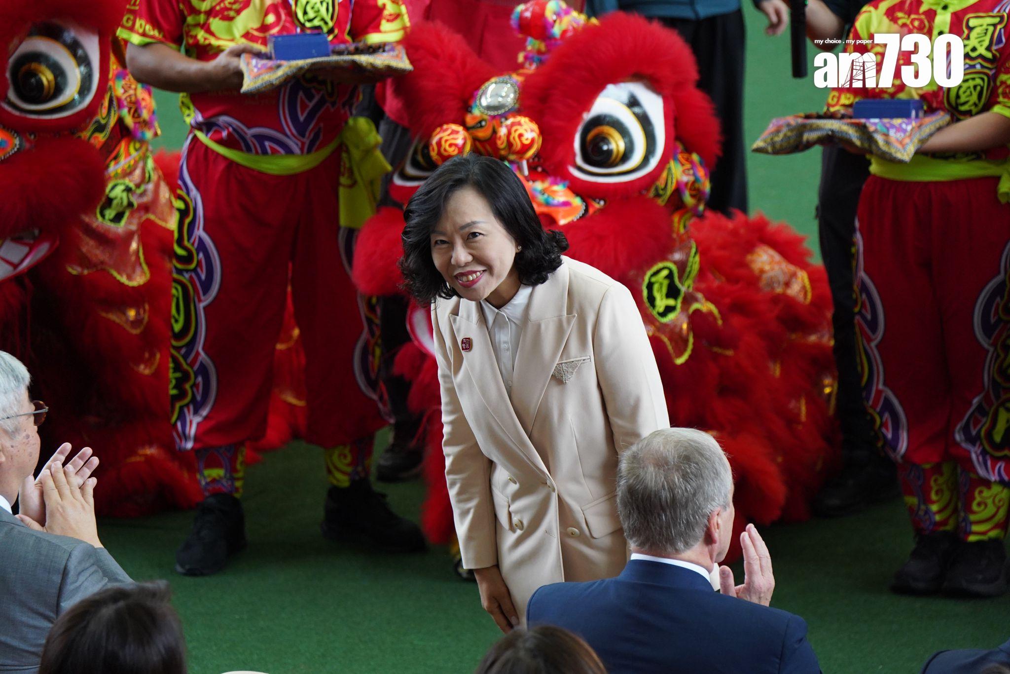 民政及青年事務局局長麥美娟 (吳康琦攝)