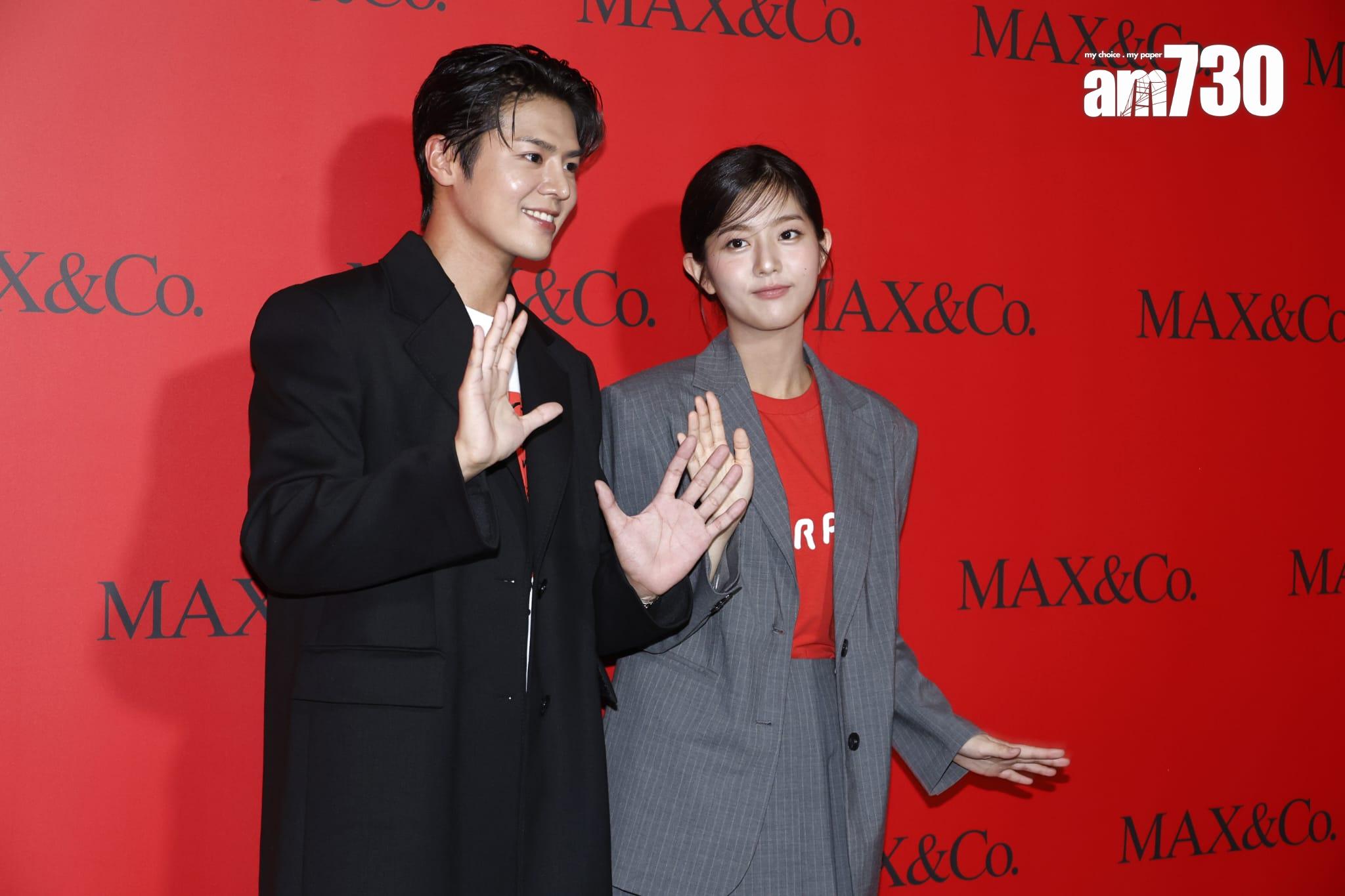 《閃亮的西瓜》男女主角厲雲和申銀秀首次在港合體,出席時裝品牌活動。(林俊源攝)