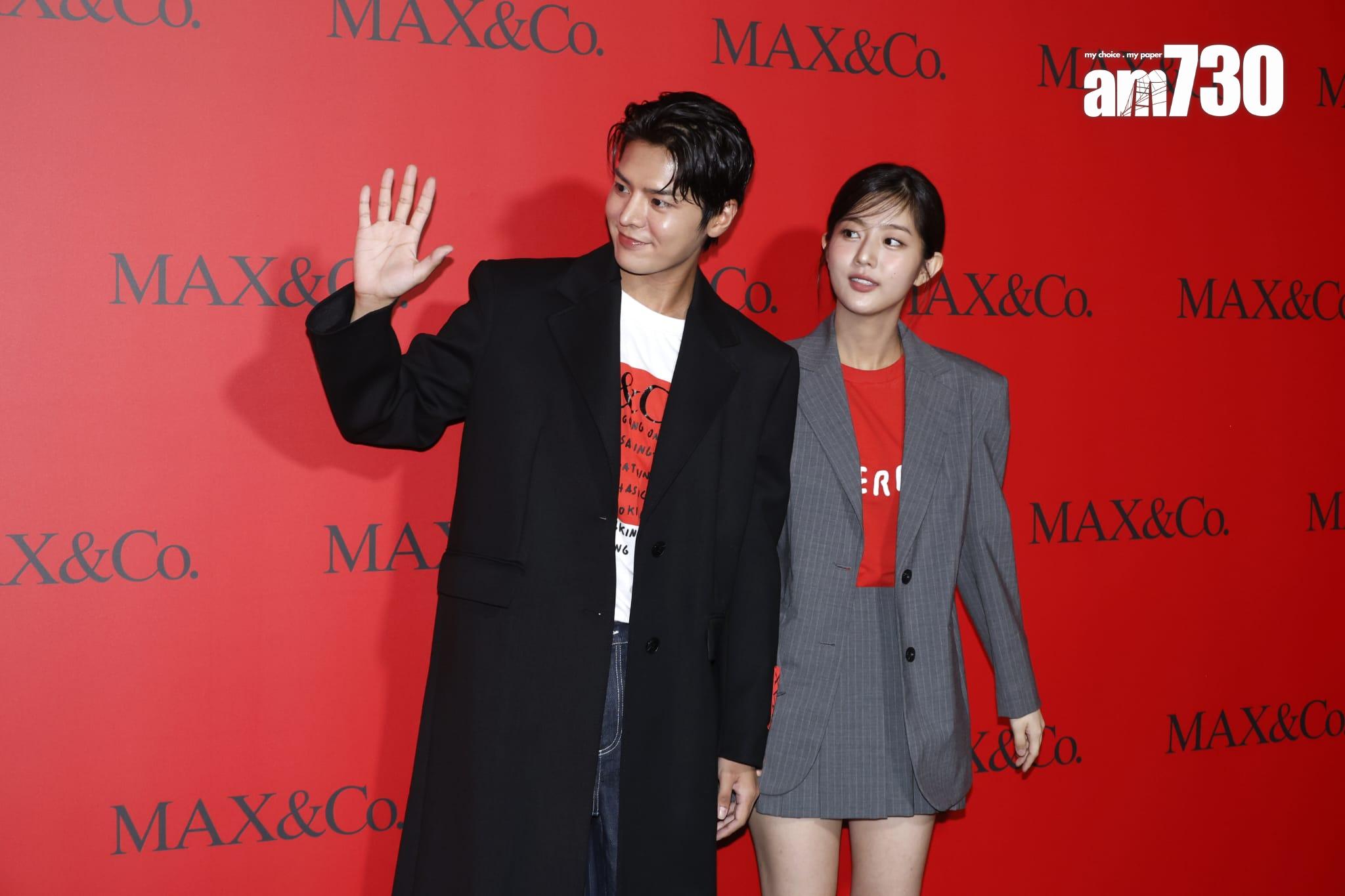 《閃亮的西瓜》男女主角厲雲和申銀秀首次在港合體,出席時裝品牌活動。(林俊源攝)