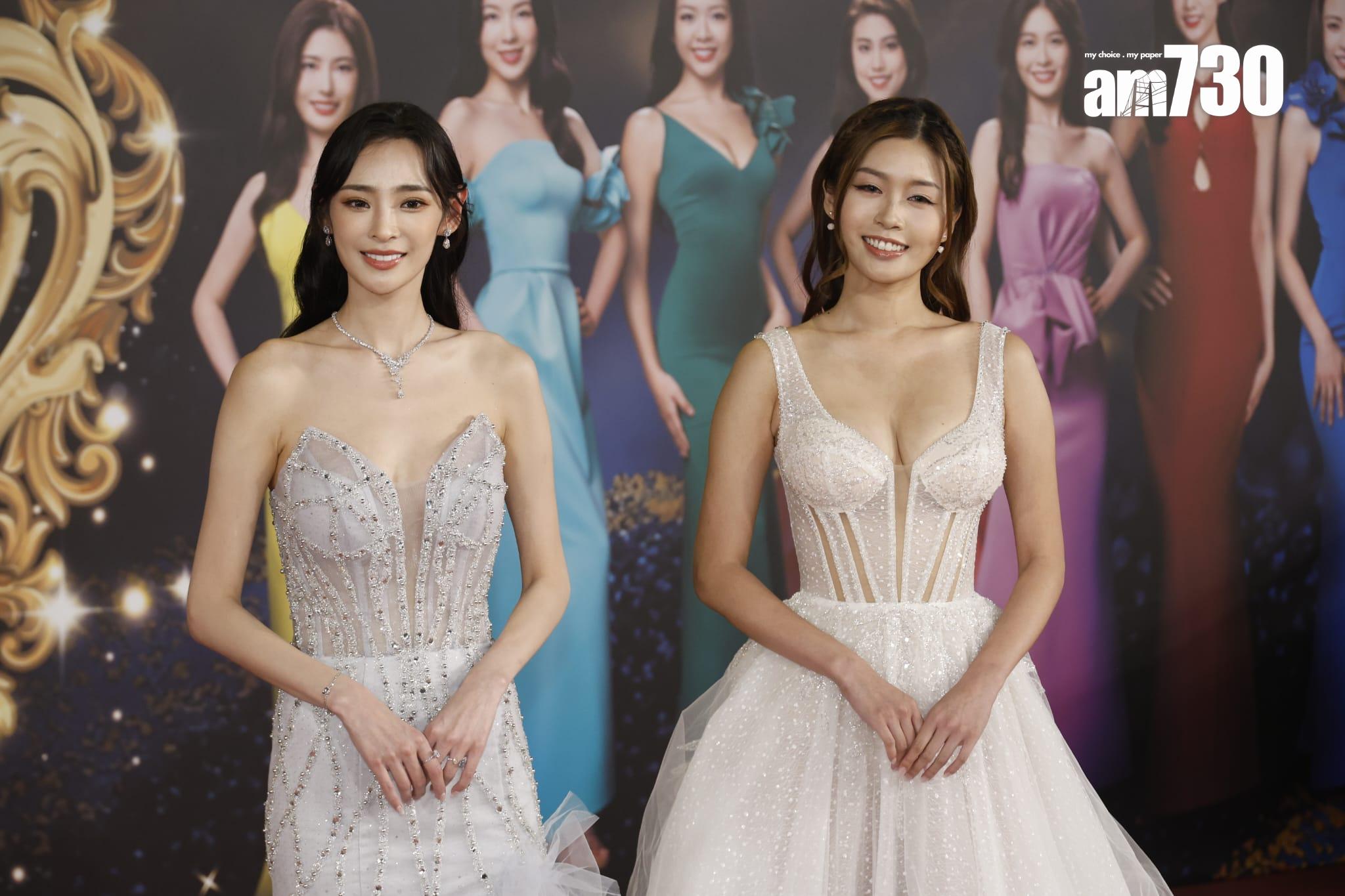 2020年港姐亞軍陳楨怡與18年參選港姐李芷晴。(林俊源攝)