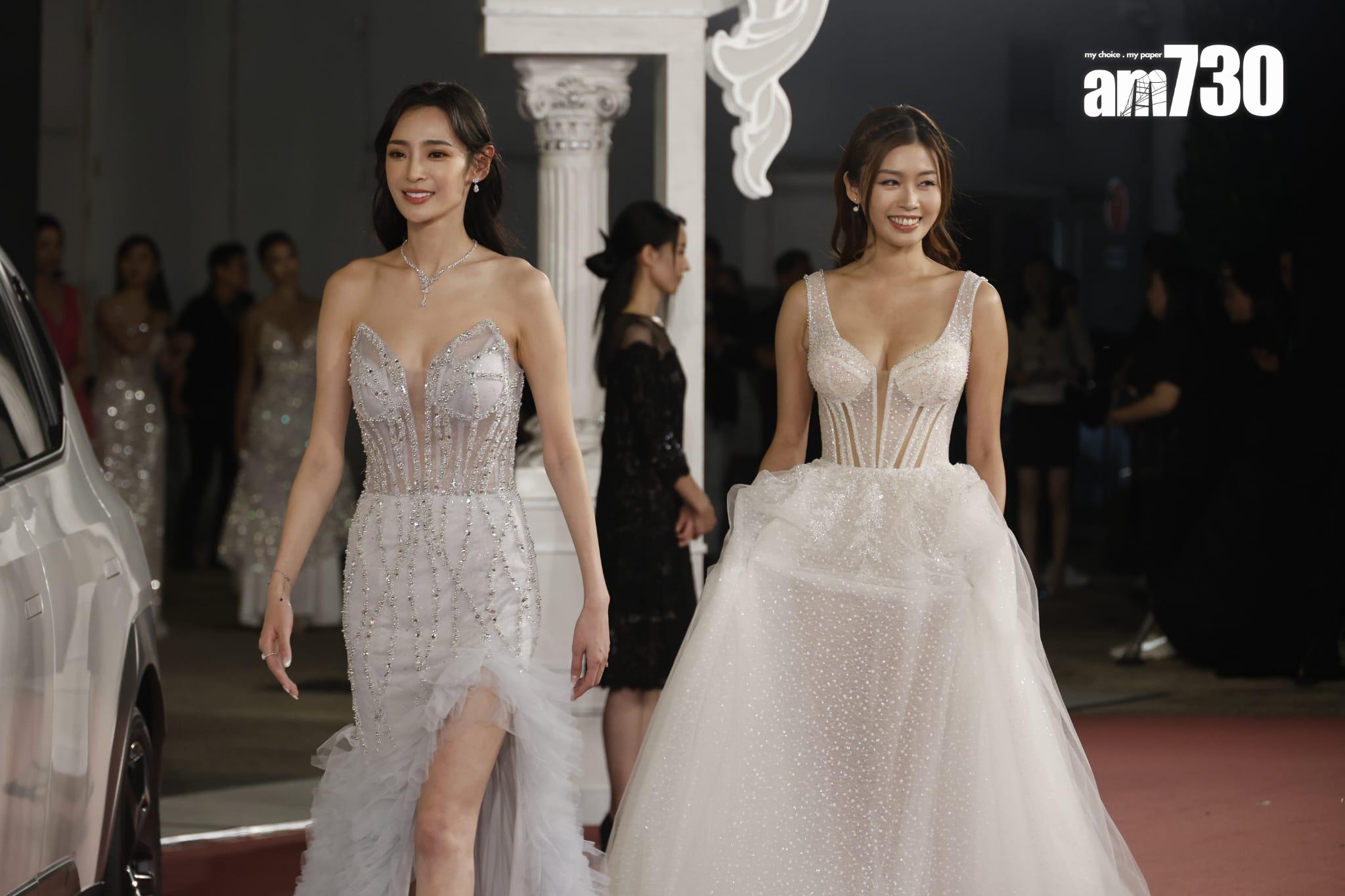 2020年港姐亞軍陳楨怡與18年參選港姐李芷晴。(林俊源攝)