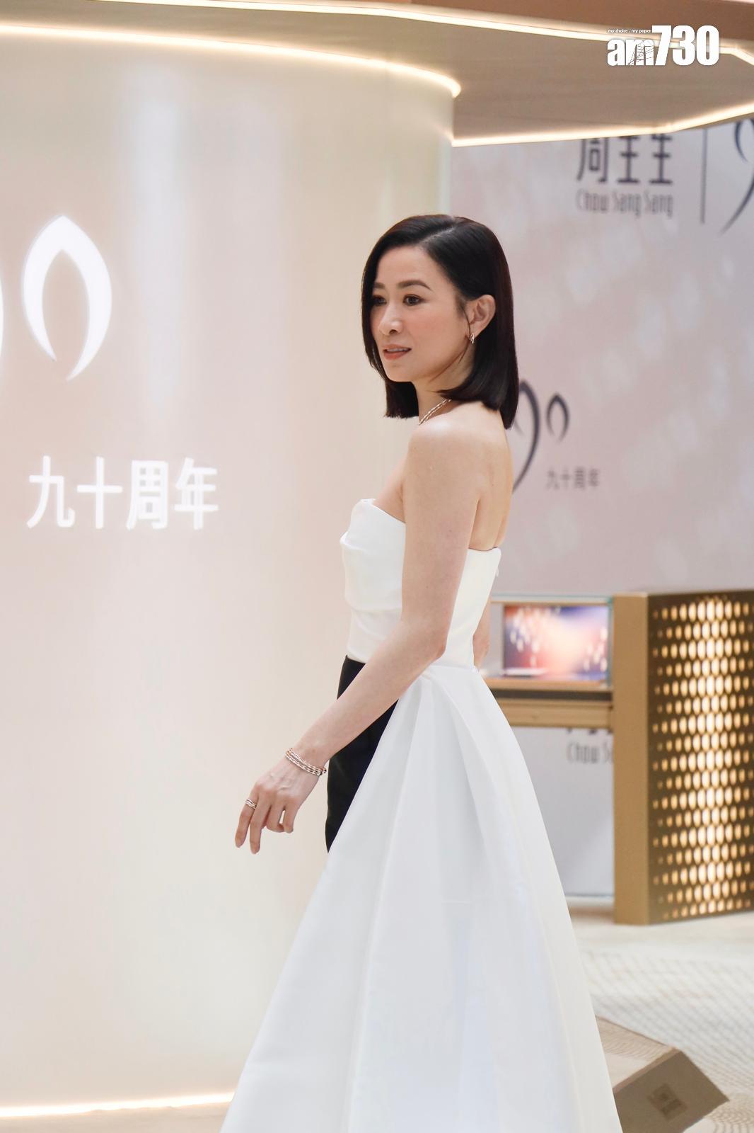 佘詩曼出席珠寶店活動,她表示最愛買戒指。(娛樂組攝)