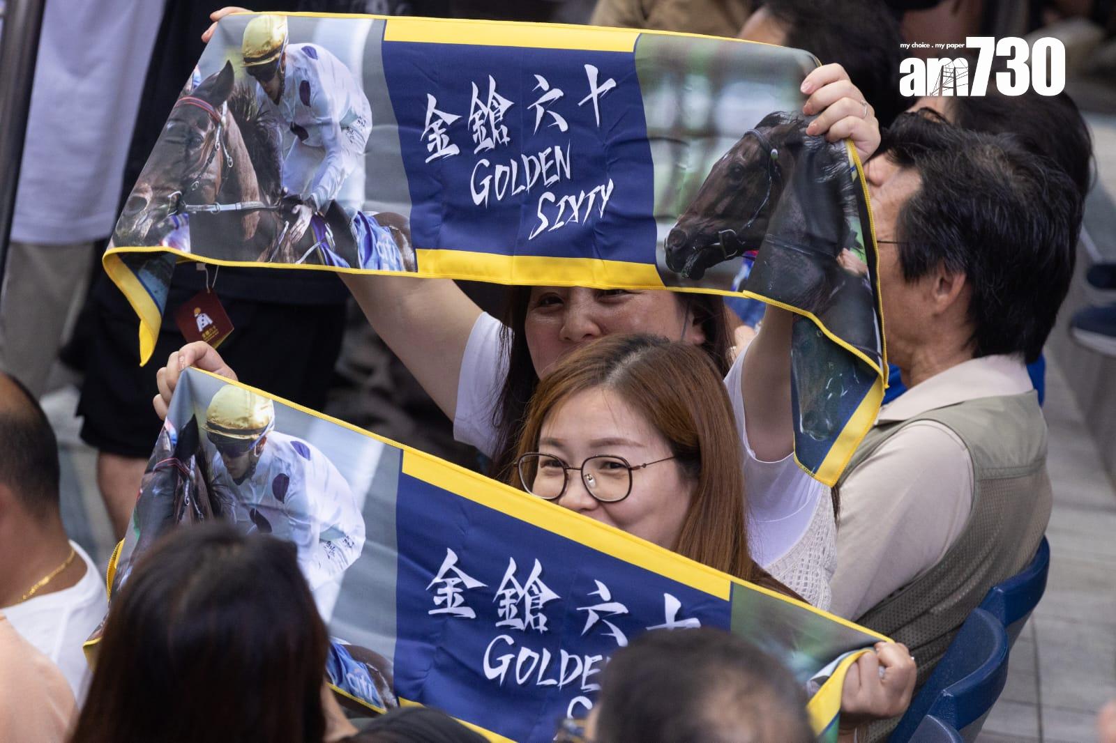 香港馬王金鎗六十現身沙田馬場 光榮退役與港人告別 (蘇文傑攝)