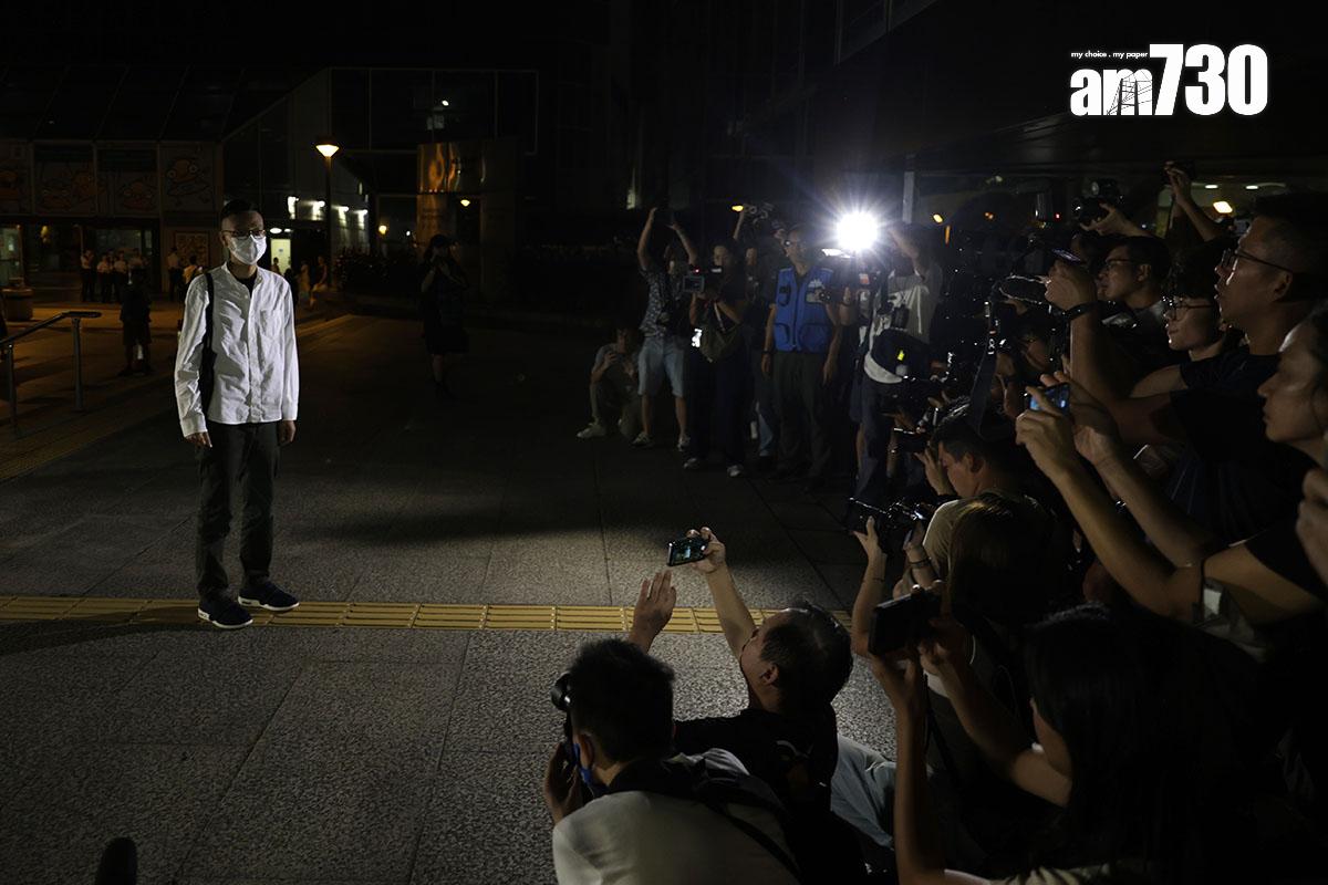 林紹桐離開法院時未有發言。(美聯社)