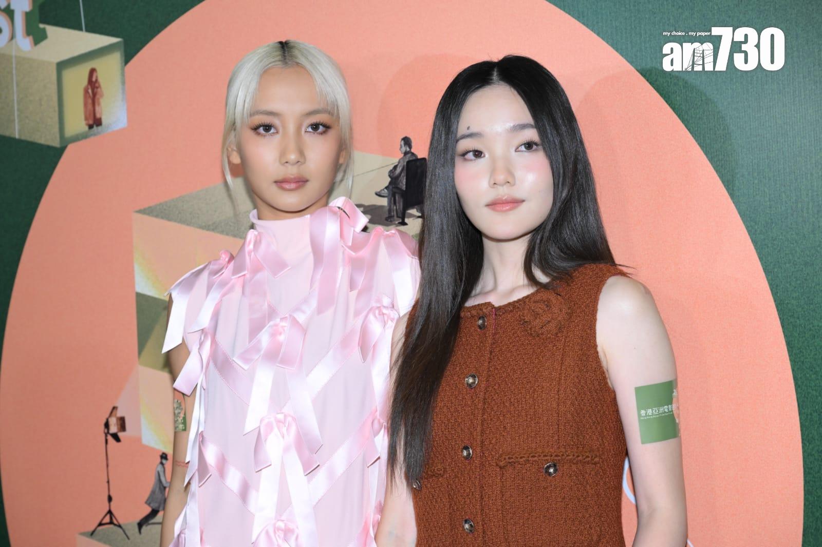 Marf邱彥筒與陳書昕出席第21屆香港亞洲電影節開幕禮。(陳奕釗攝)