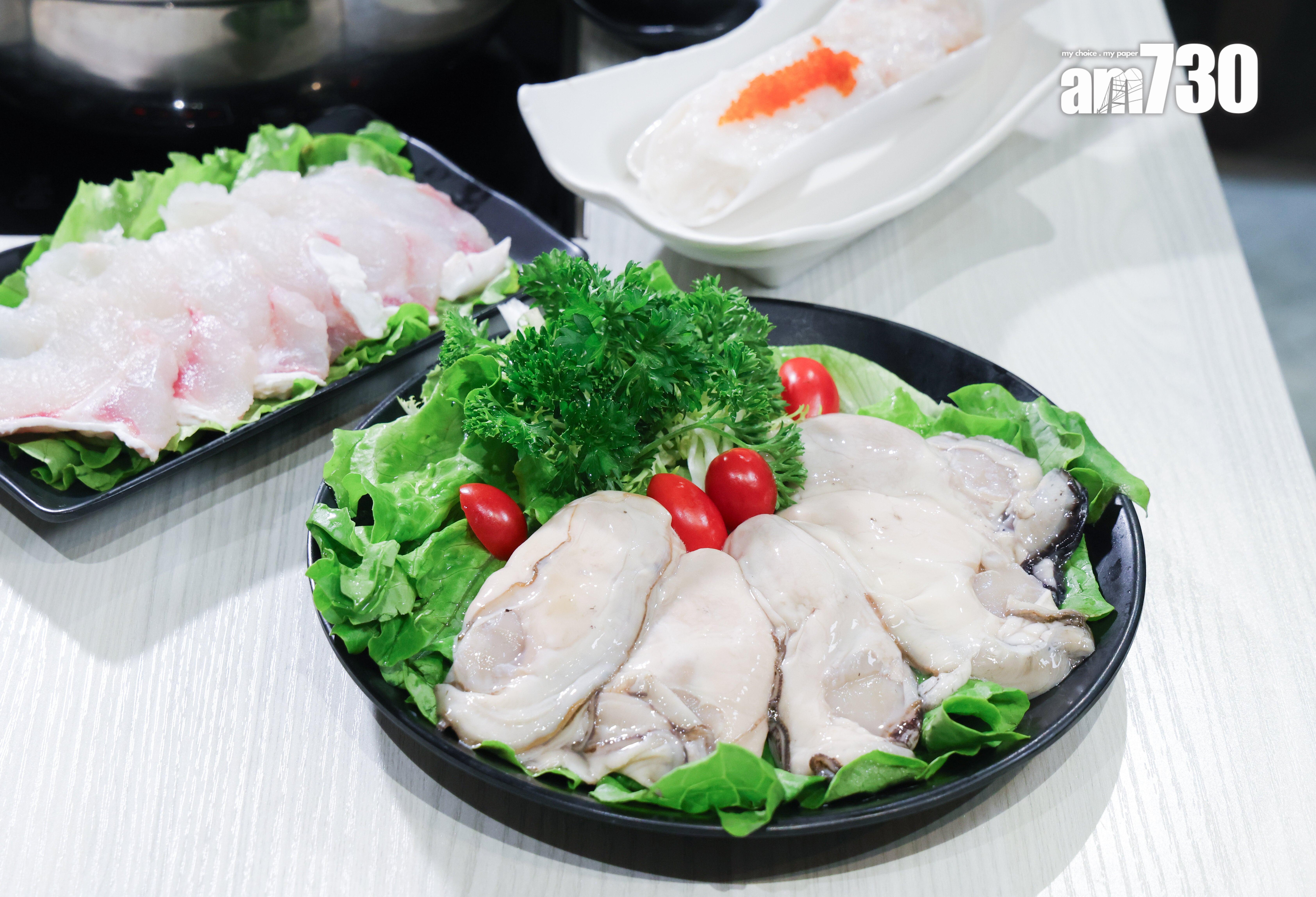 原裝美國桶蠔$178、深海龍躉片$138份、蟹籽手打墨魚滑$78