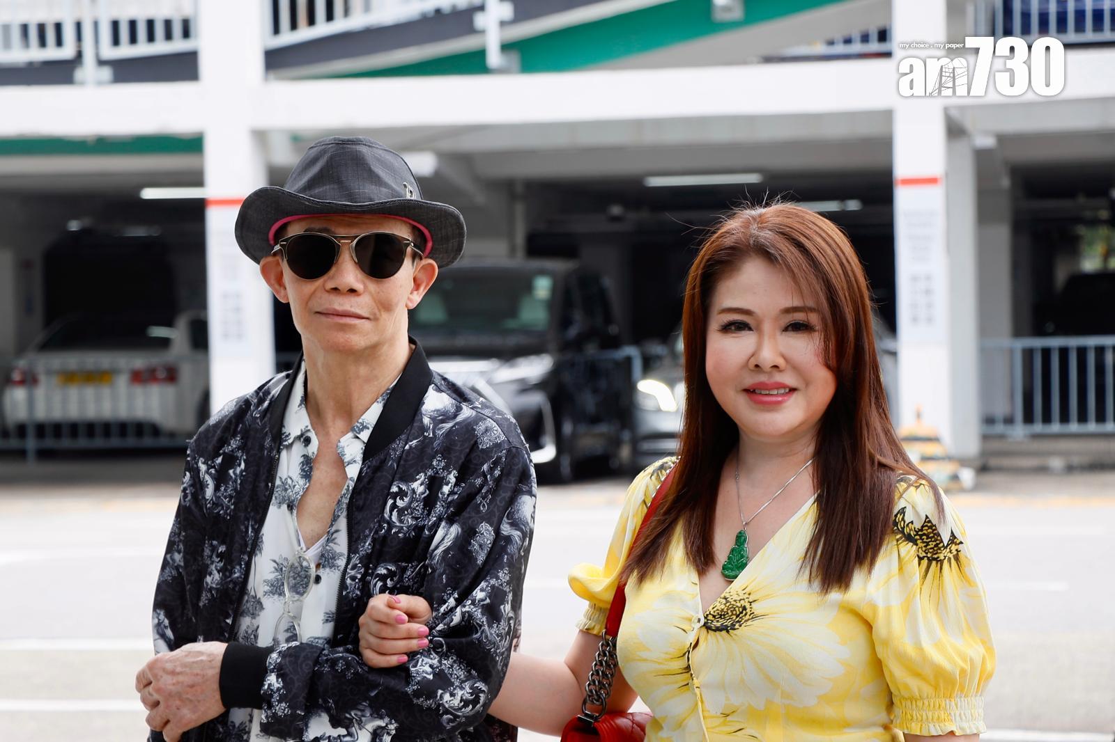 梅啟明趁梅艷芳61歲冥聯同未婚妻查頌美於中環大會堂會見記者。(娛樂組攝)